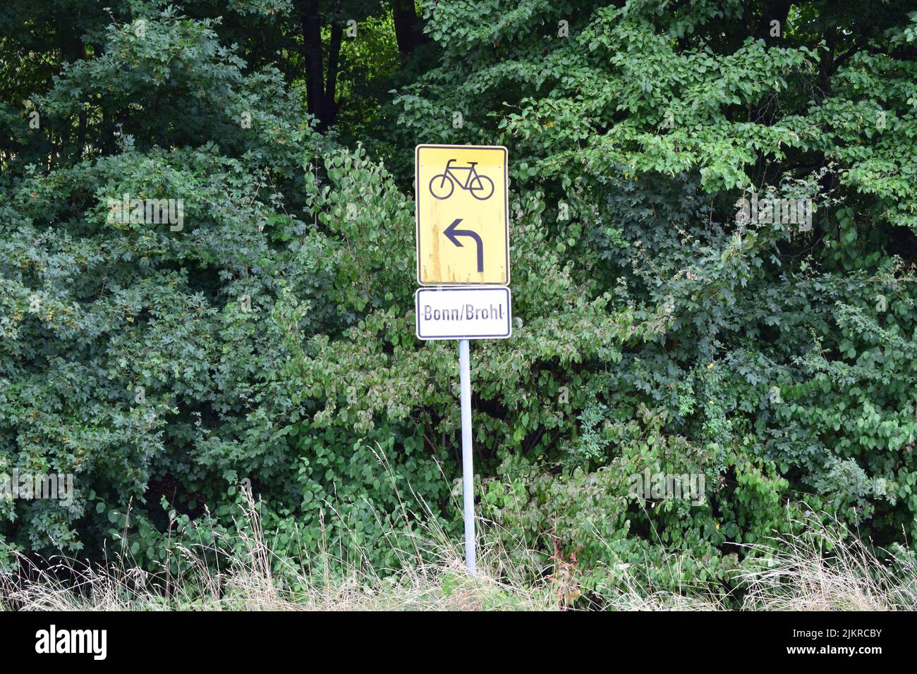 panneau de route de vélo Banque D'Images