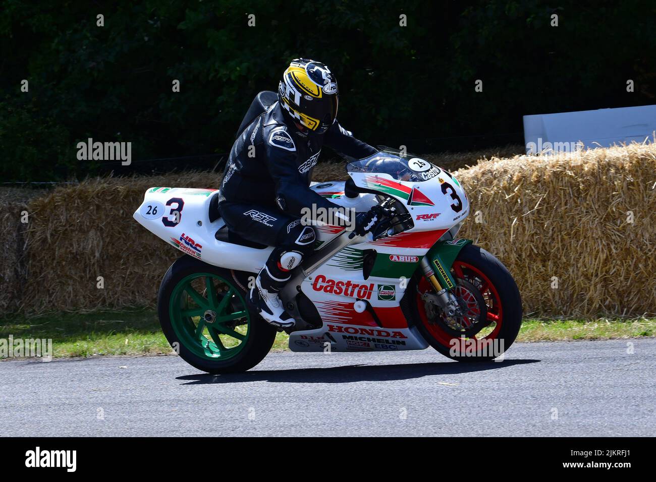 Barry Steels, Honda RC45, 00 ans du Grand Prix d'Ulster, des vélos et des cavaliers qui ont présenté dans cet événement centenaire, le Goodwood Festival of Speed Banque D'Images