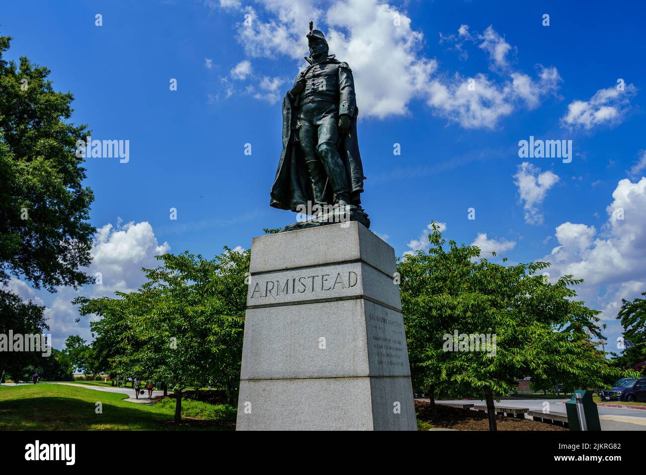Baltimore, MD, États-Unis – 2 août 2022 : statue du général George Armistead qui a servi comme commandant du fort McHenry pendant la bataille de Baltimore Banque D'Images