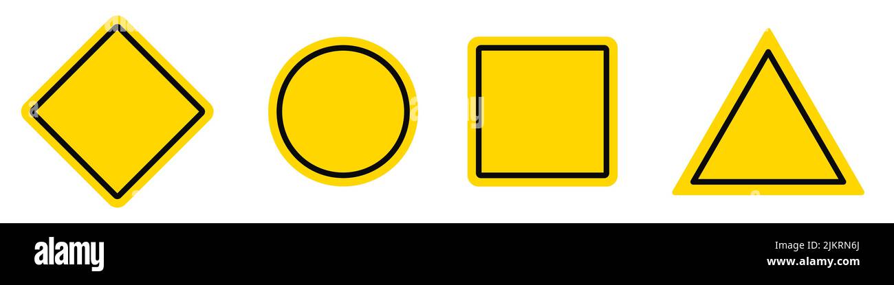 Icône définie avec un espace vide pour votre texte ou votre image. Icône ou signe de collection jaune sur fond blanc isolé avec bordure. Variations rhombique, ro Illustration de Vecteur