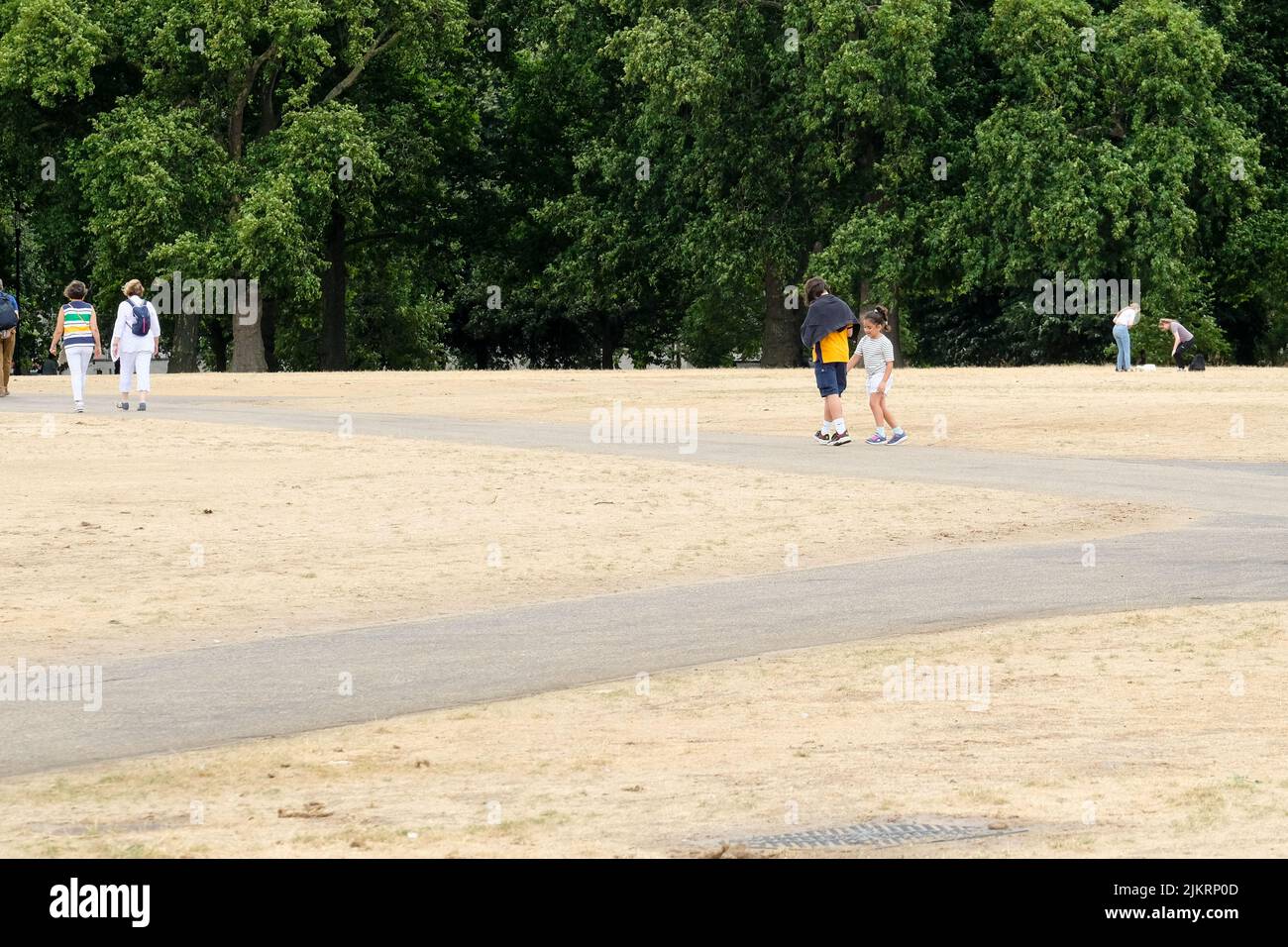 Hyde Park, Londres, Royaume-Uni. 3rd août 2022. Météo au Royaume-Uni : avertissements de sécheresse. Scènes sèches Hyde Park, Londres. Crédit : Matthew Chattle/Alay Live News Banque D'Images