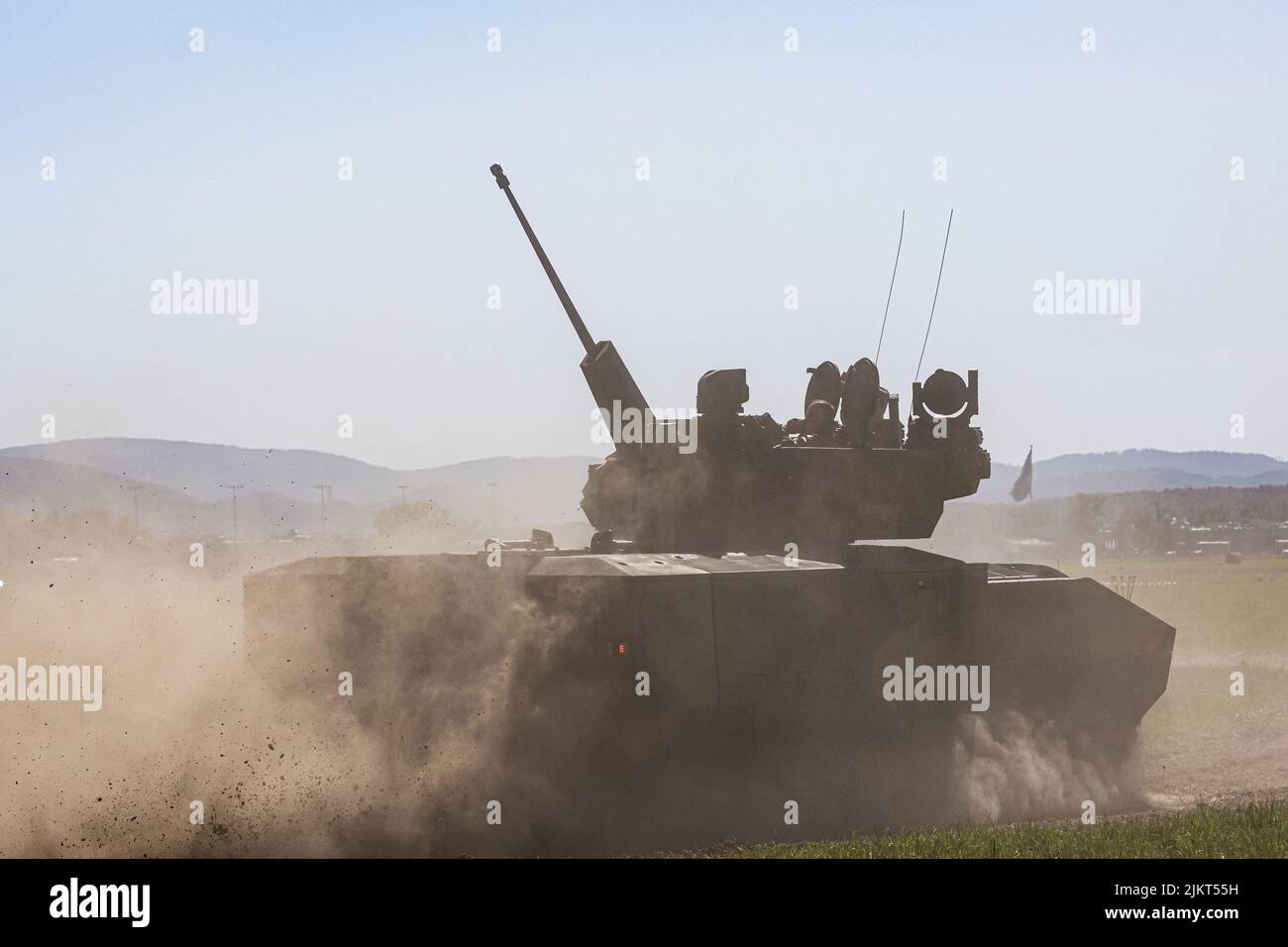 Journées de l'OTAN, Ostrava, République tchèque. 22 septembre 2019 : char blindé de combat ASCOD exploité par l'armée tchèque de l'OTAN à l'aéroport de Leoš Janáček Banque D'Images