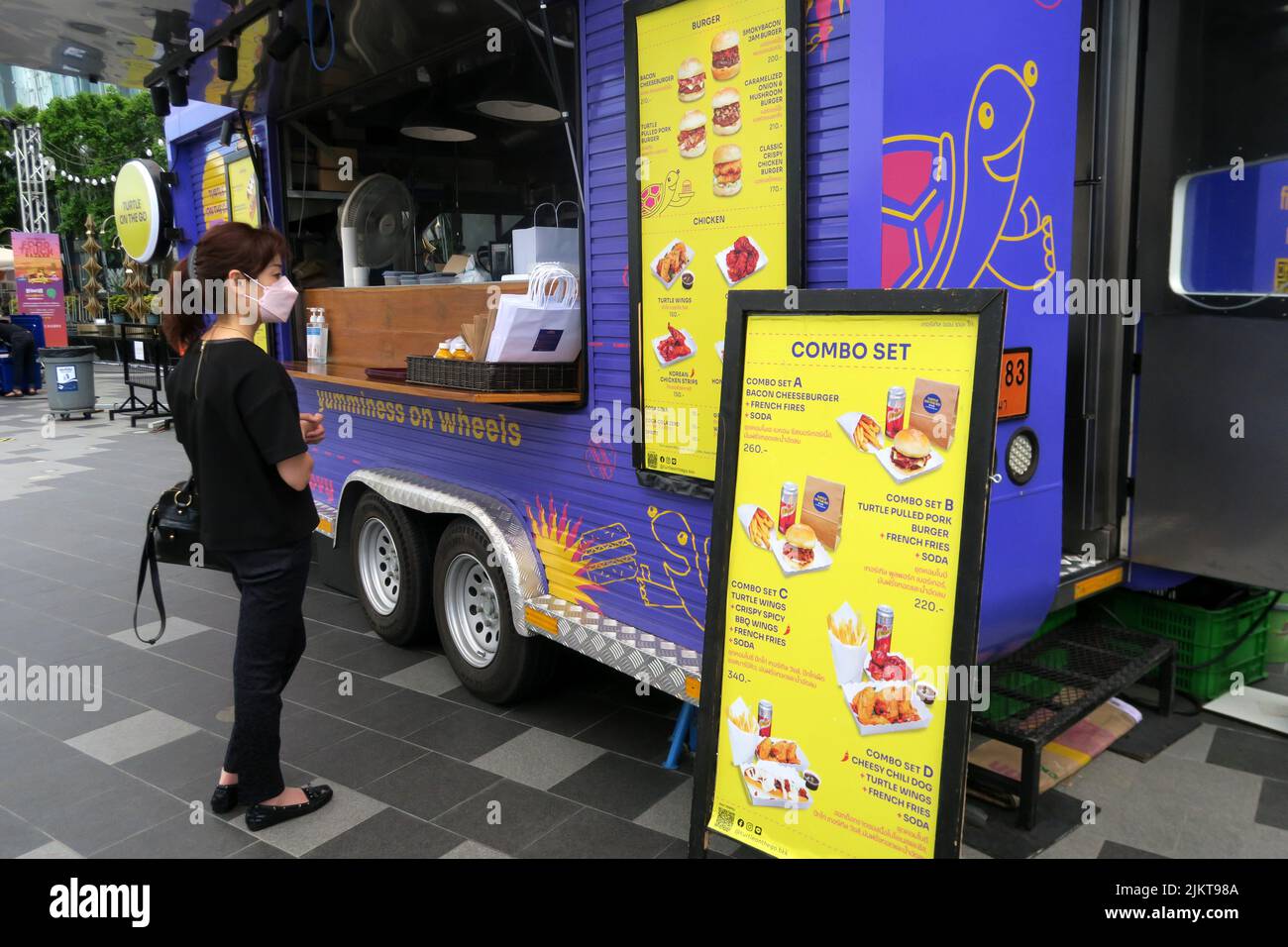Camion de nourriture, Bangkok, Thaïlande Banque D'Images