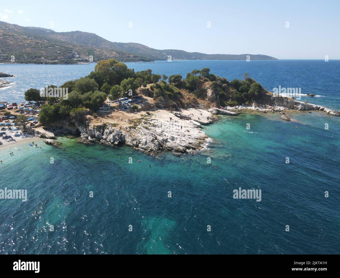 Une vue sur l'île de Margarita par une journée ensoleillée Banque D'Images