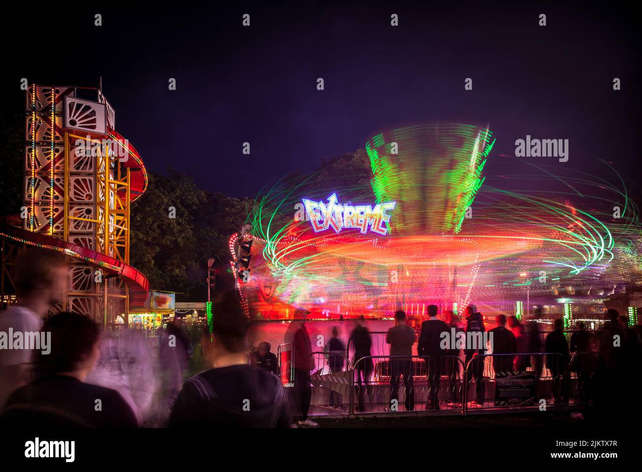 Traces légères de la sortie « Extreme » du parc des expositions de Witney Feast. Septembre 2015 Banque D'Images