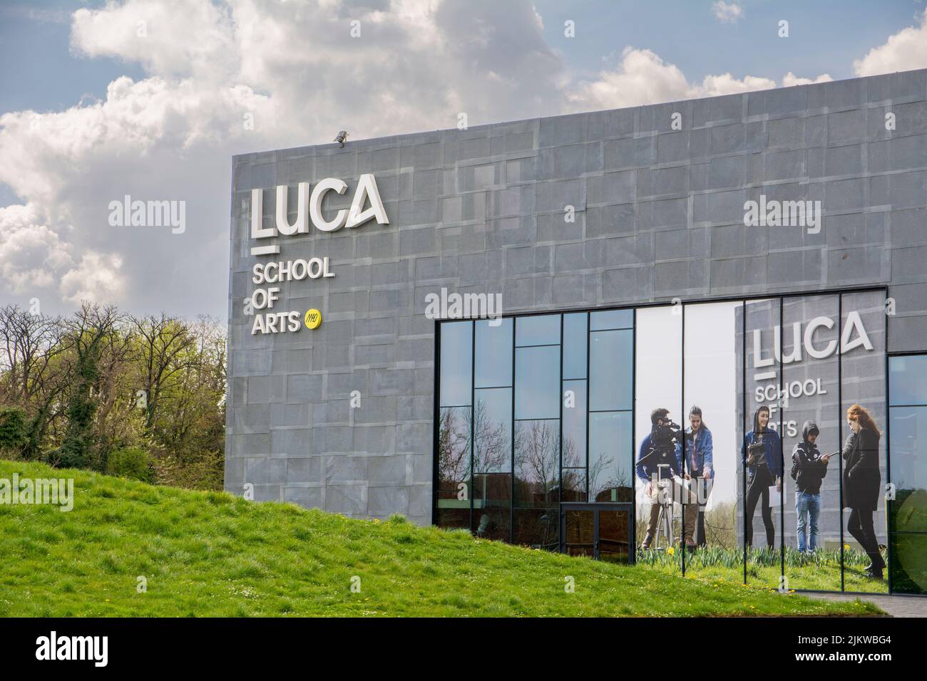 Genk, Belgique, avril 2022 : CAMPUS DE L'école des arts LUCA Genk sur le site de C-Mine. Banque D'Images