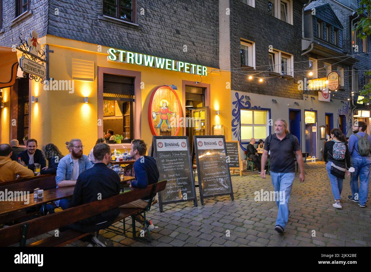 Aphelweinwirtschaft Struwelpeter, Ausgehviertel, Neuer Wall, Alt-Sachsenhausen, Francfort-sur-le-main, Hessen, Allemagne Banque D'Images