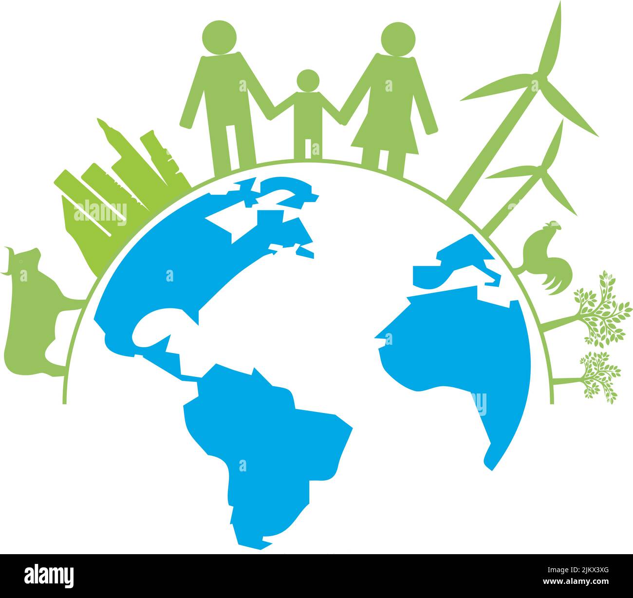 un monde durable Illustration de Vecteur