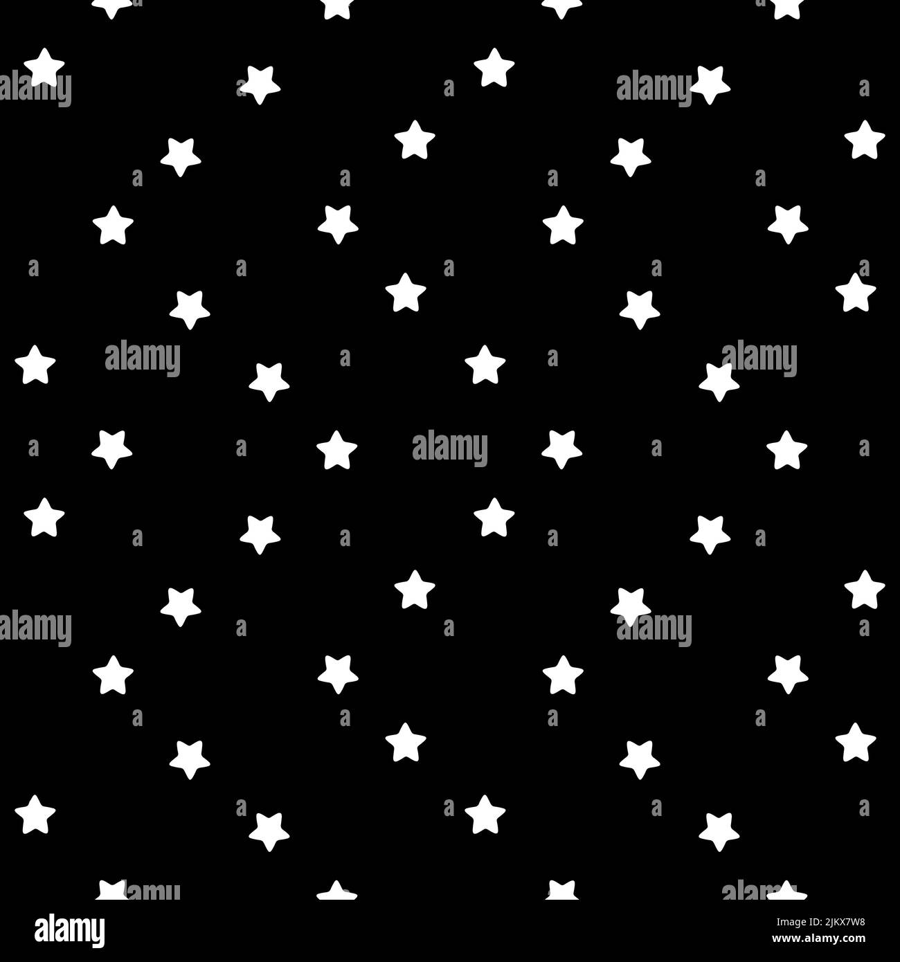 Motif sans couture avec silhouettes étoiles soatées sur fond noir Illustration de Vecteur