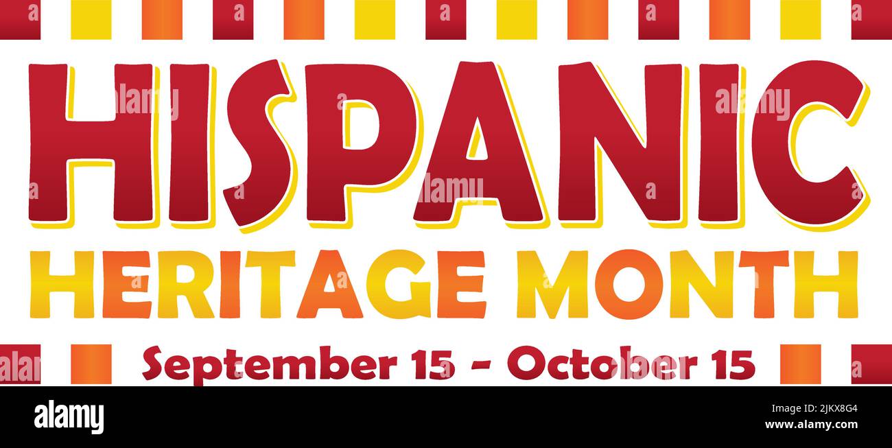 Hispanic Heritage Month Banner Illustration de Vecteur