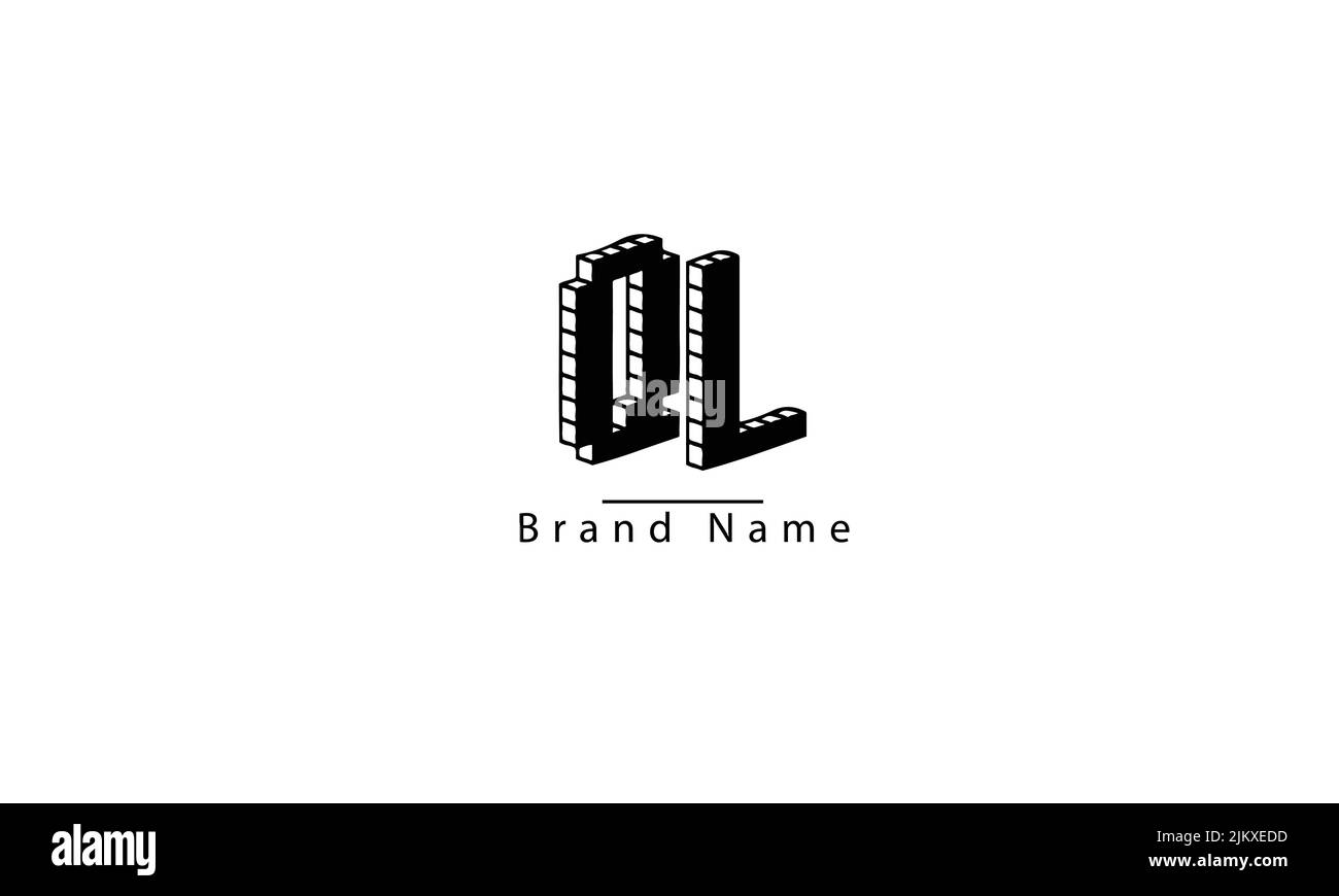 Lettres de l'alphabet initiales Monogram logo QL LQ Q L Illustration de Vecteur