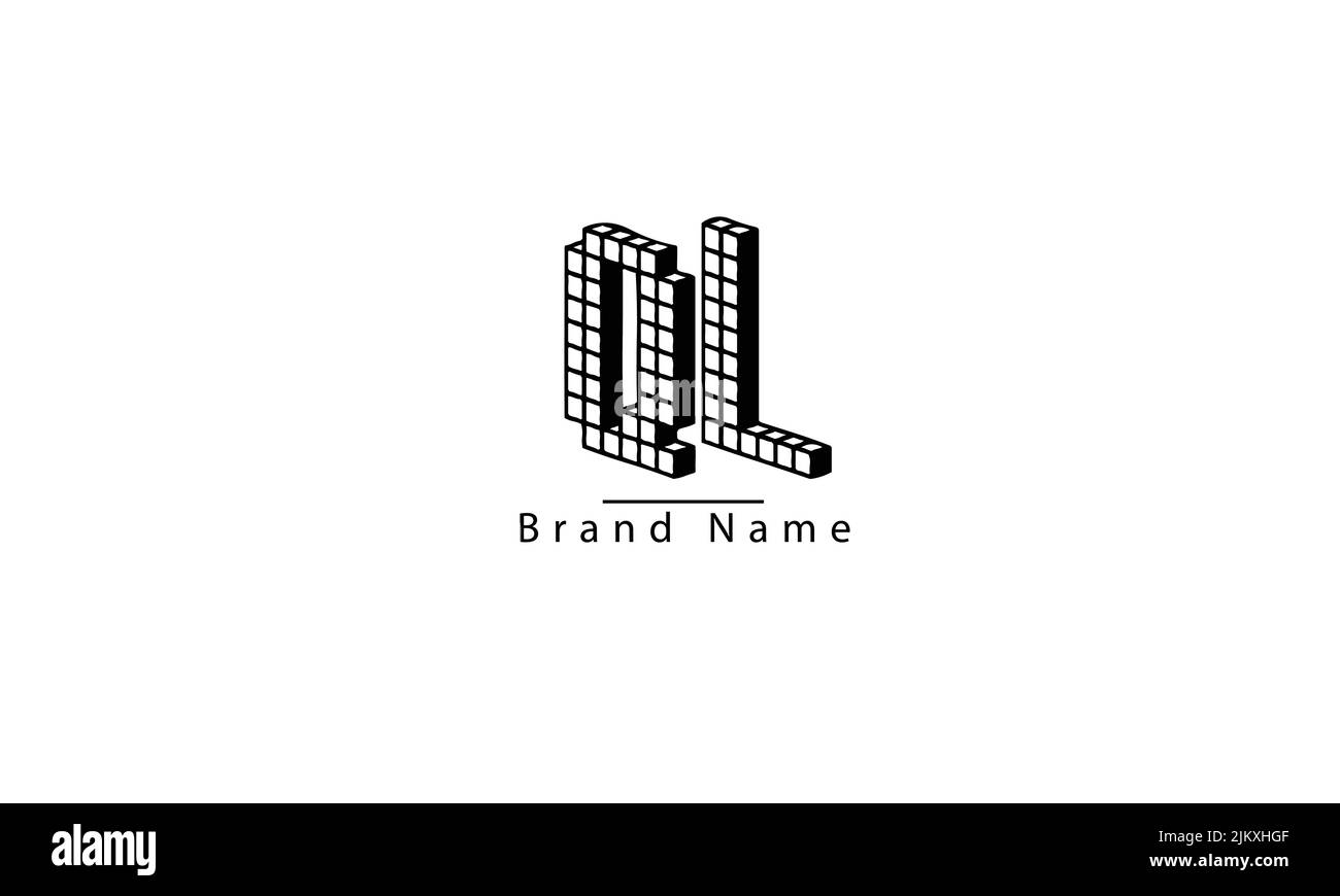 Lettres de l'alphabet initiales Monogram logo QL LQ Q L Illustration de Vecteur