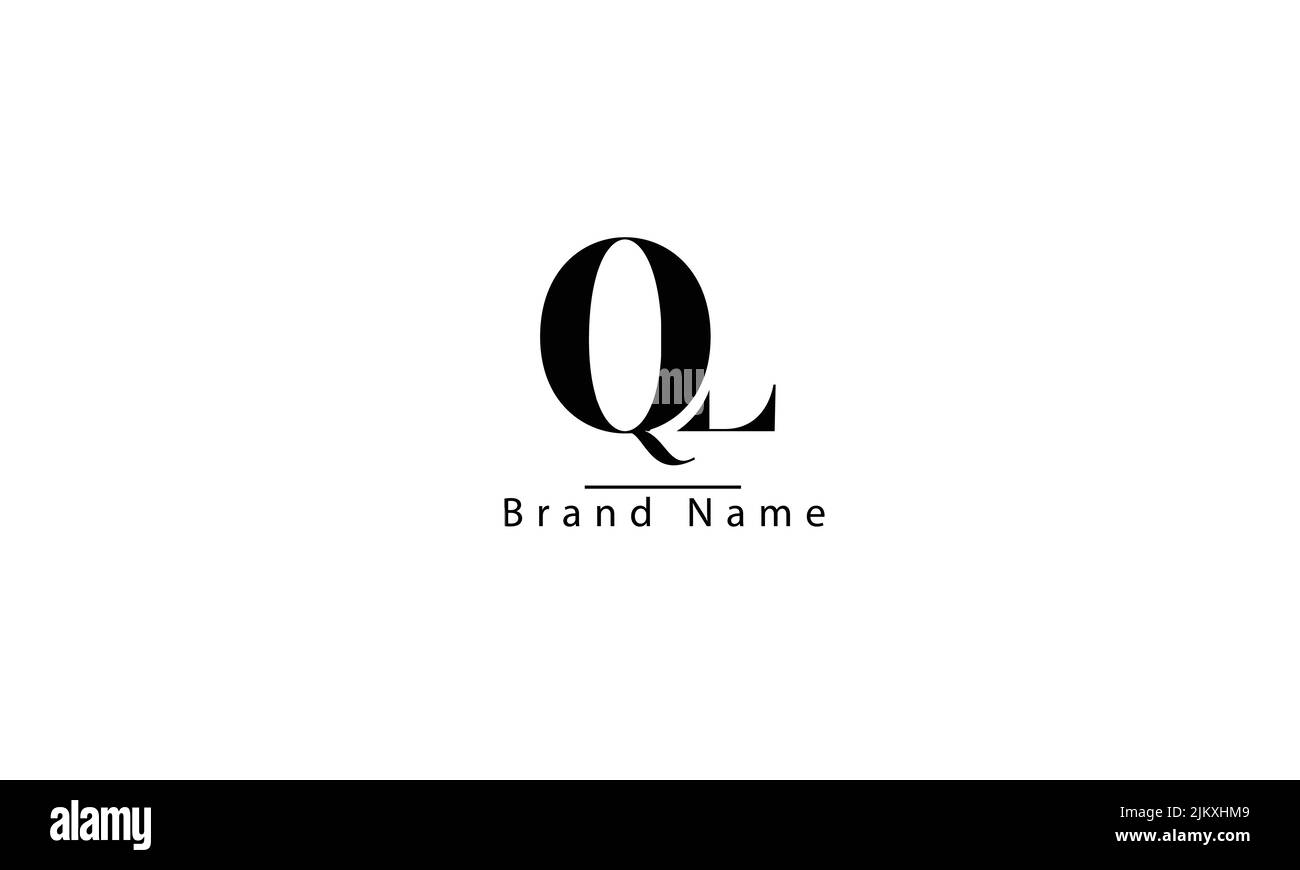 Lettres de l'alphabet initiales Monogram logo QL LQ Q L Illustration de Vecteur