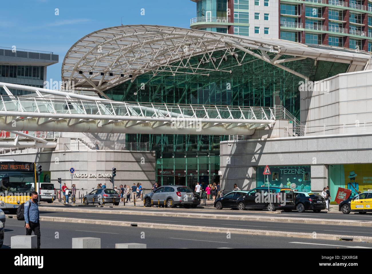 L'entrée du centre commercial Vasco da Gama dans le Parque das Nacoes Banque D'Images