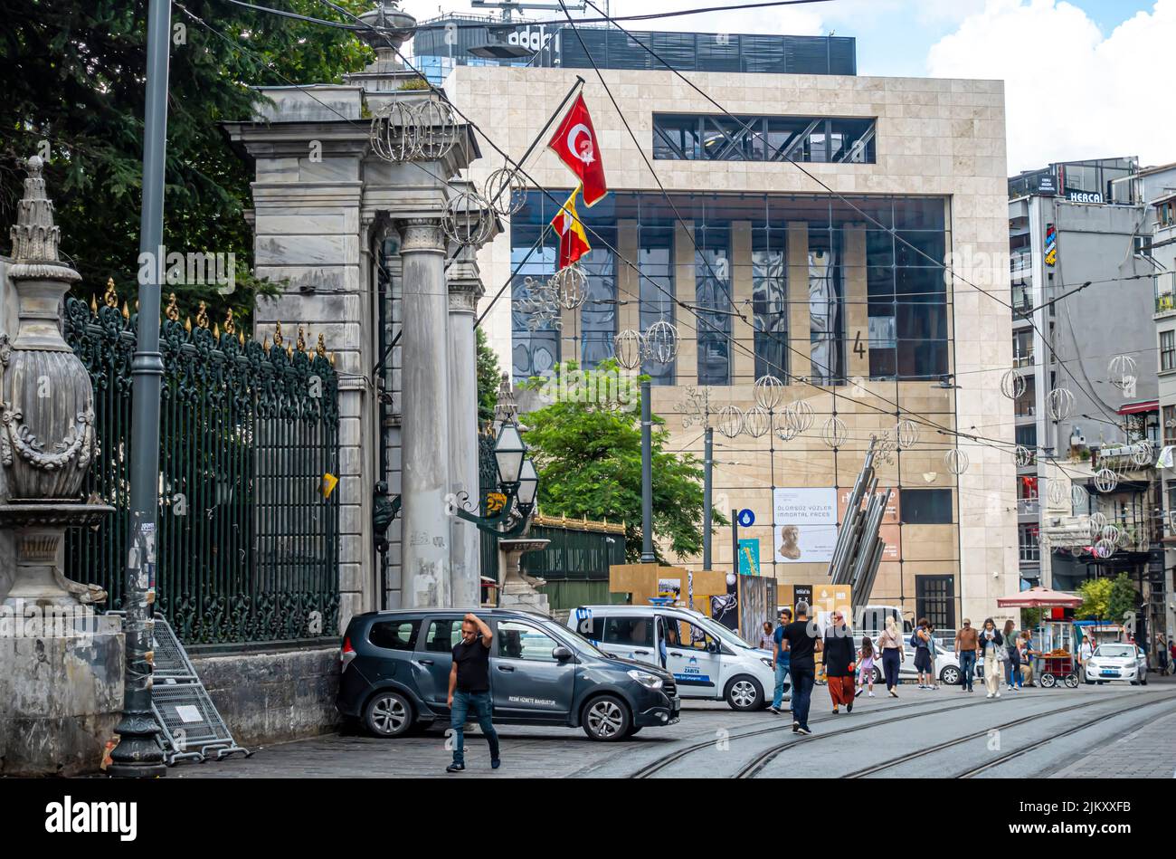 Yapı Kredi Kültür Sanat, musée culturel, rue istiklal, Beyoglu, Istnabul, Turquie Banque D'Images
