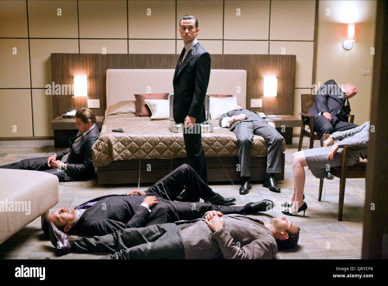 LEONARDO DICAPRIO, KEN WATANABE, JOSEPH GORDON-LEVITT, TOM HARDY, création, 2010 Banque D'Images