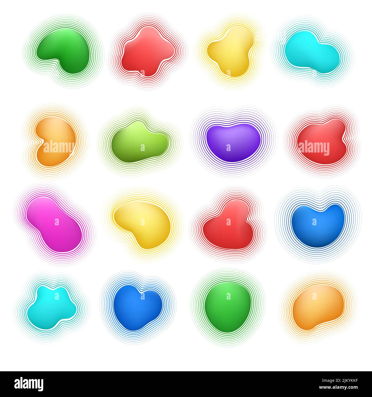 Ensemble de spots amorphes Illustration de Vecteur