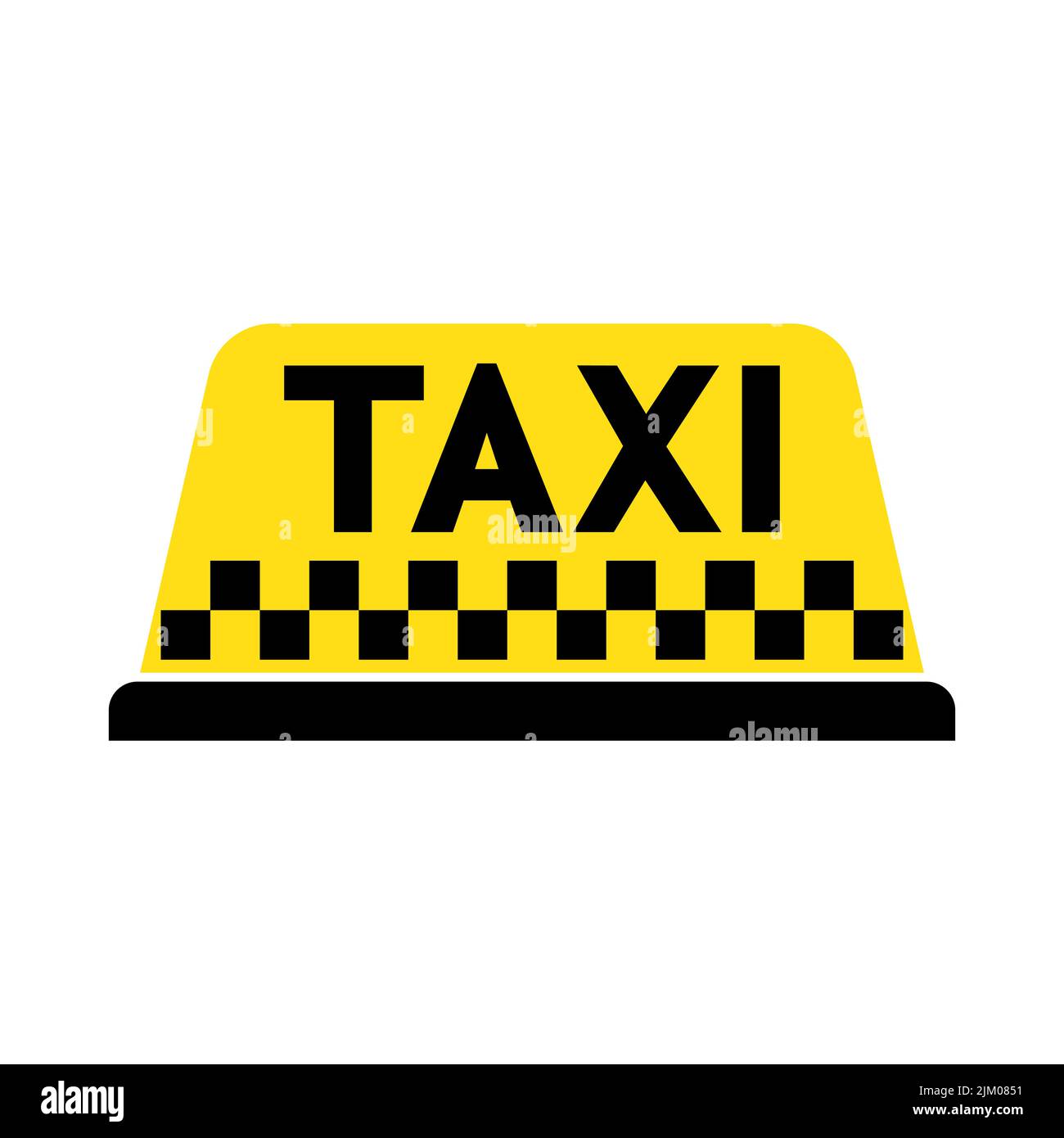 Panneau taxi de conception plate. Illustration vectorielle. Icône de service de taxi isolée sur fond blanc. Illustration de Vecteur