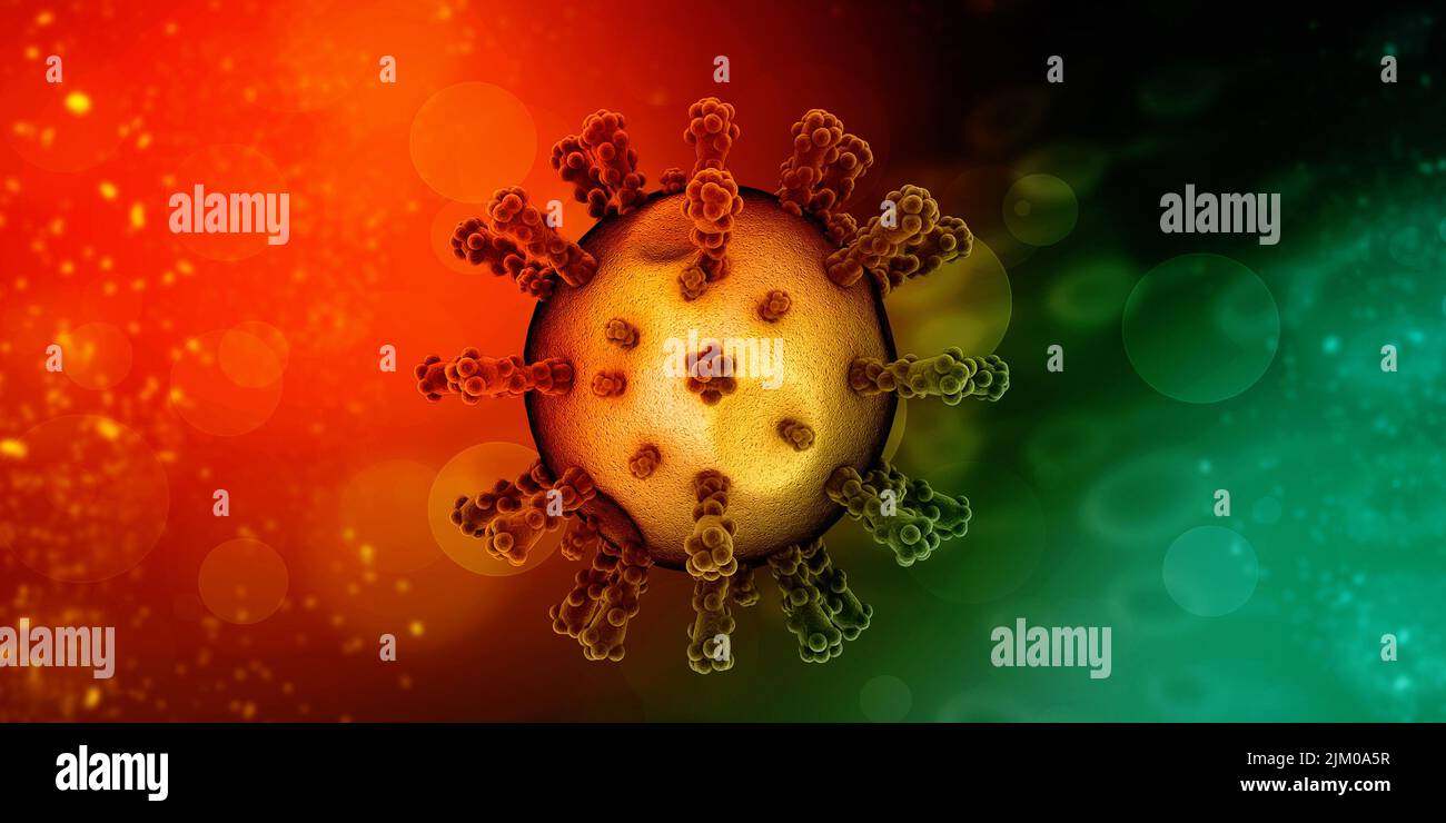 Rendu de l'arrière-plan des cellules bactériennes du virus Banque D'Images