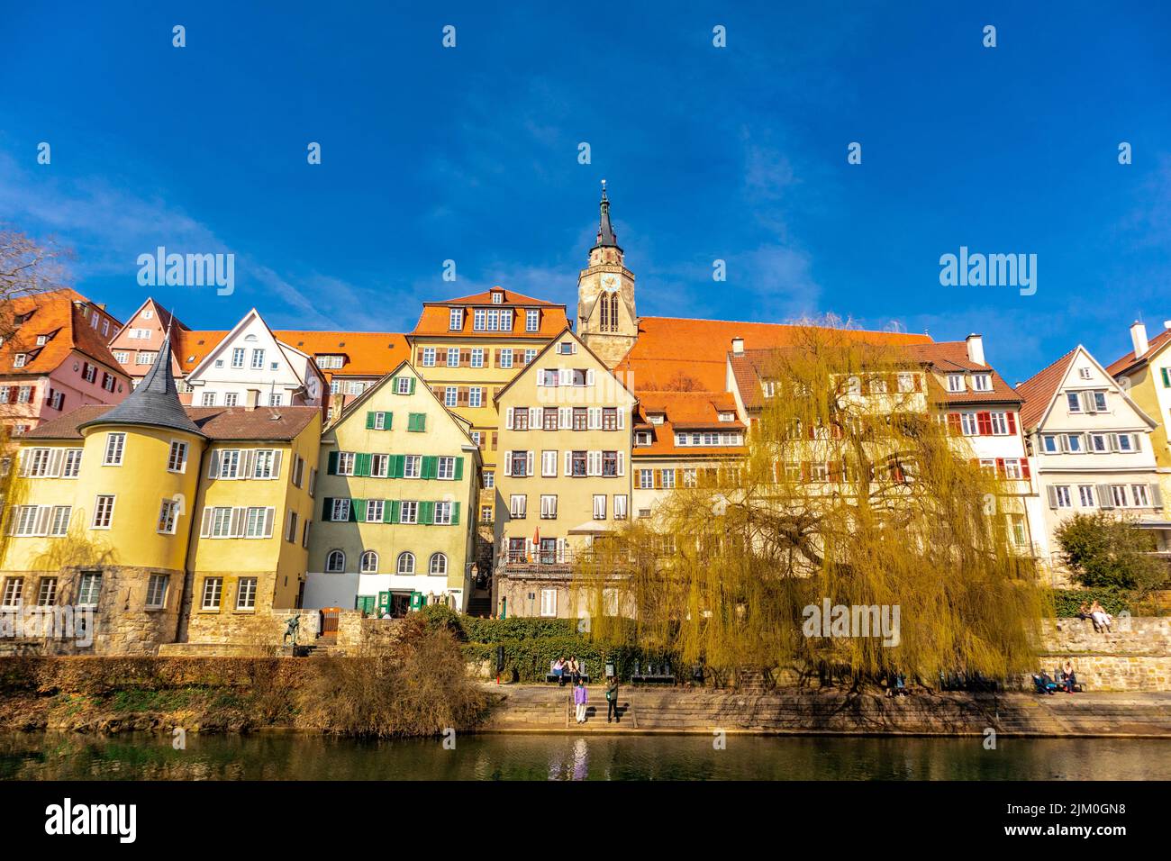 Une belle ville universitaire, Tubingen, sur le Neckar à Baden-Wuerttemberg, Allemagne Banque D'Images