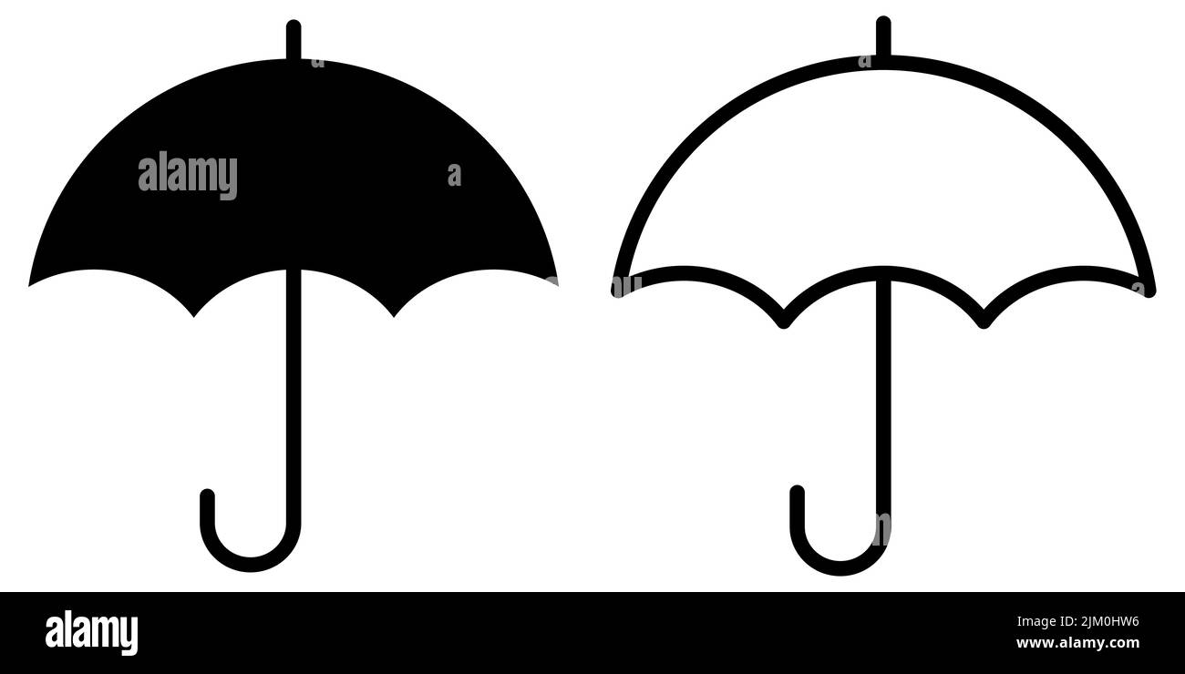 Icônes de parapluie. Symbole de protection contre la pluie. Illustration vectorielle Illustration de Vecteur