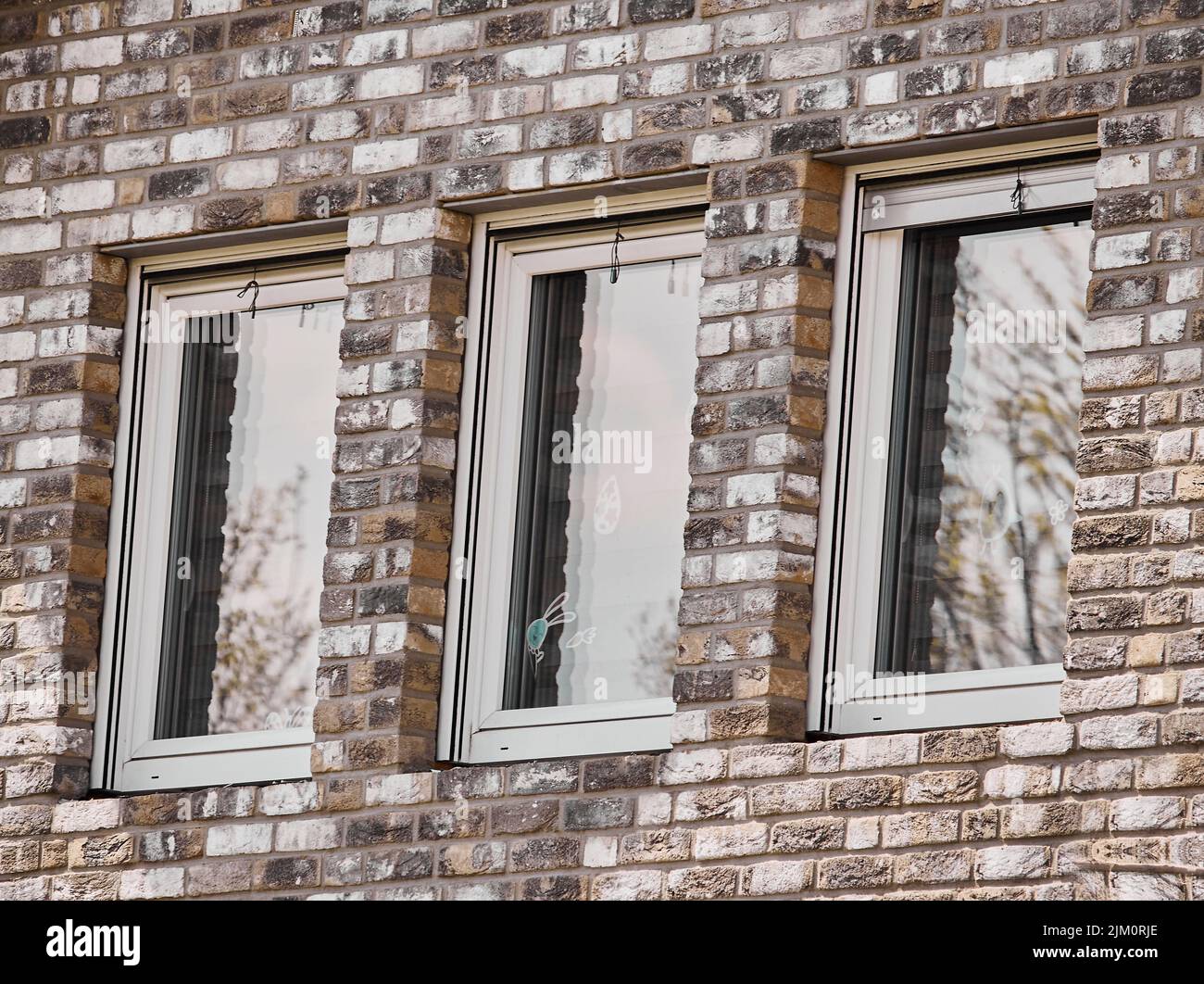 Les détails du toit de la maison de la brique rouge Banque D'Images