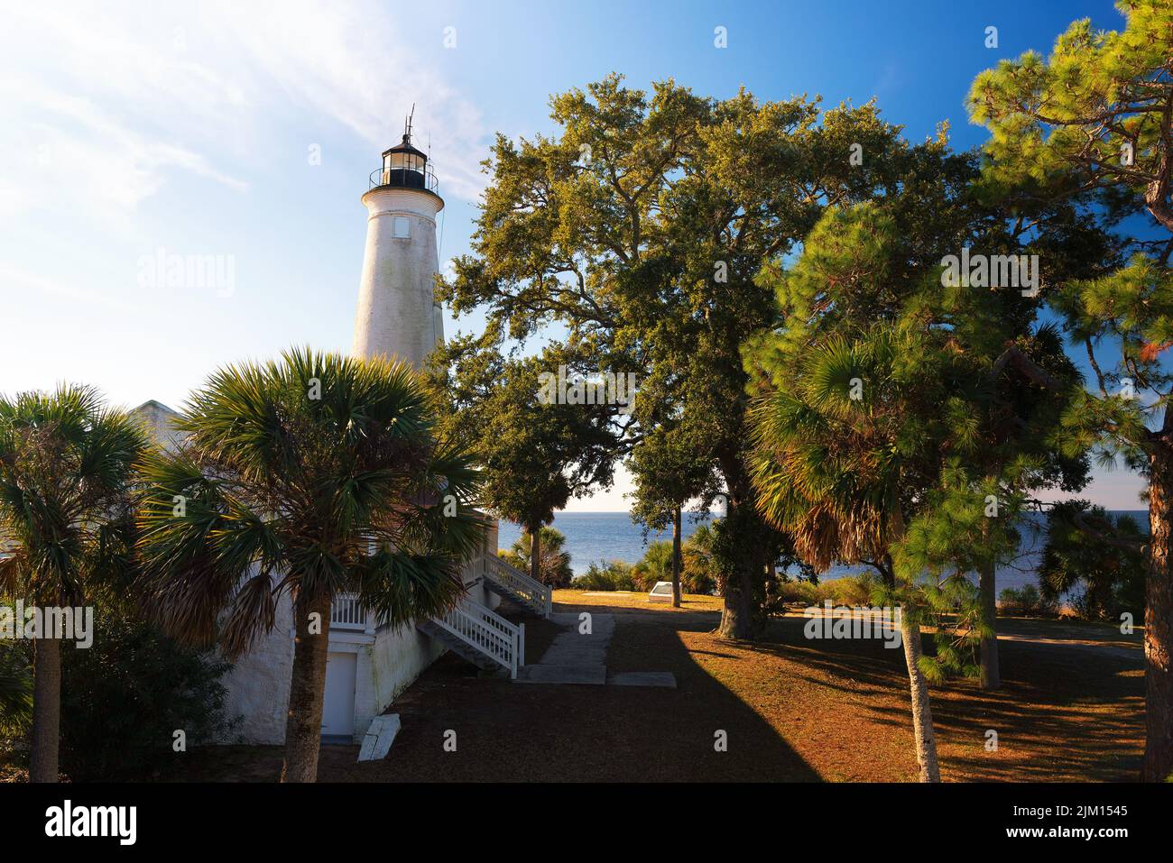 Phare de la réserve naturelle nationale de St. Marks, Floride Banque D'Images
