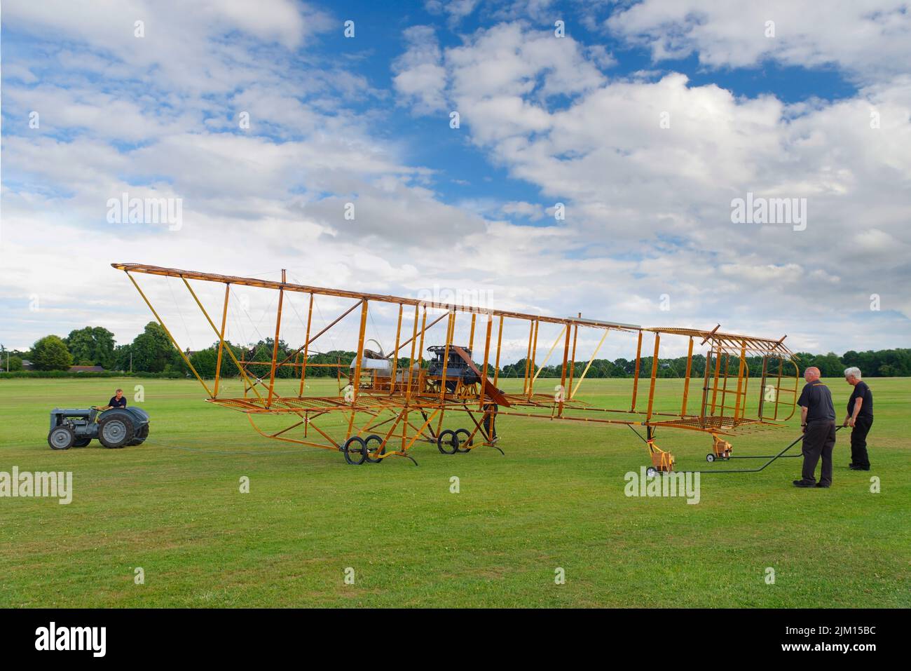 Restaurations volantes Maurice Farman Longhorn Replica, Old Warden, Biggleswade, Bedfordshire. Banque D'Images