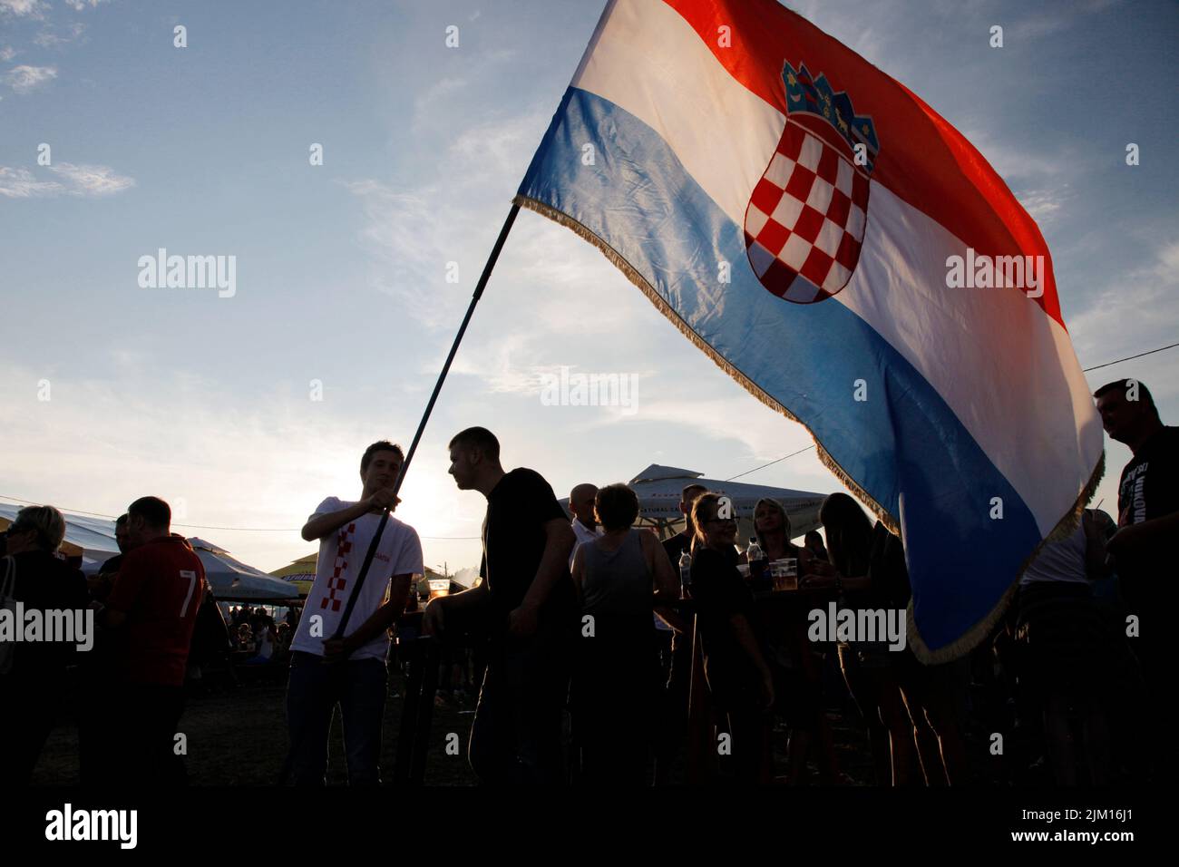 Cavoglave, Croatie. Un festival rural célèbre la victoire croate dans la guerre d'indépendance et l'opération Storm. Banque D'Images