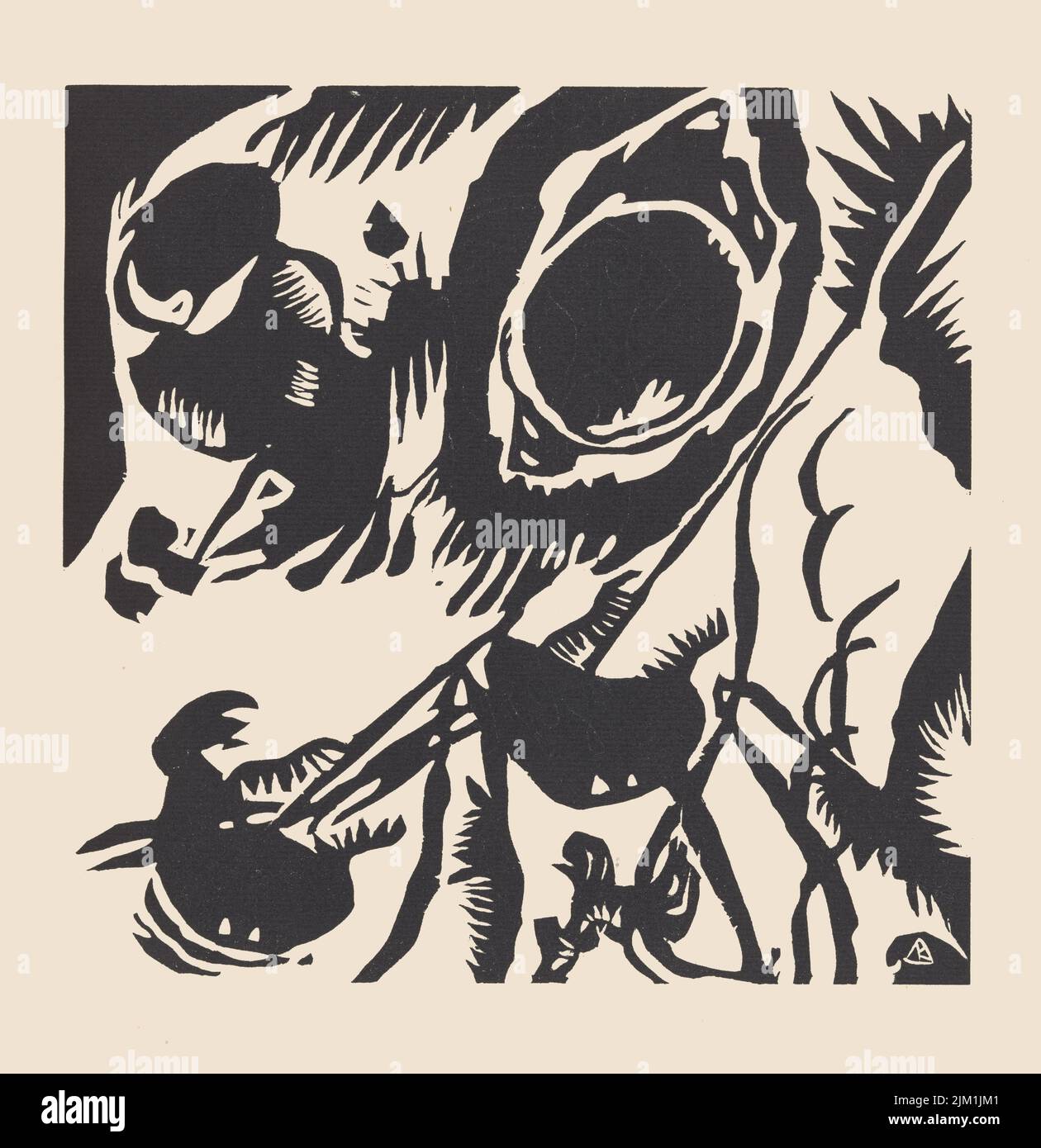 Motif de l'improvisation 25 (Motiv aus improvisation 25). De Klänge (sons). Musée : COLLECTION PRIVÉE. Auteur: Wassily Vasilyevitch Kandinsky. Banque D'Images