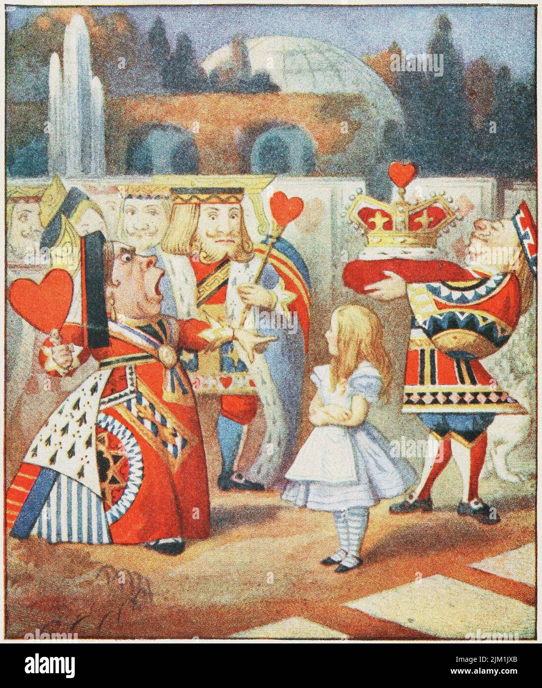 Avec sa tête ! Musée : COLLECTION PRIVÉE. Auteur: JOHN TENNIEL. Banque D'Images