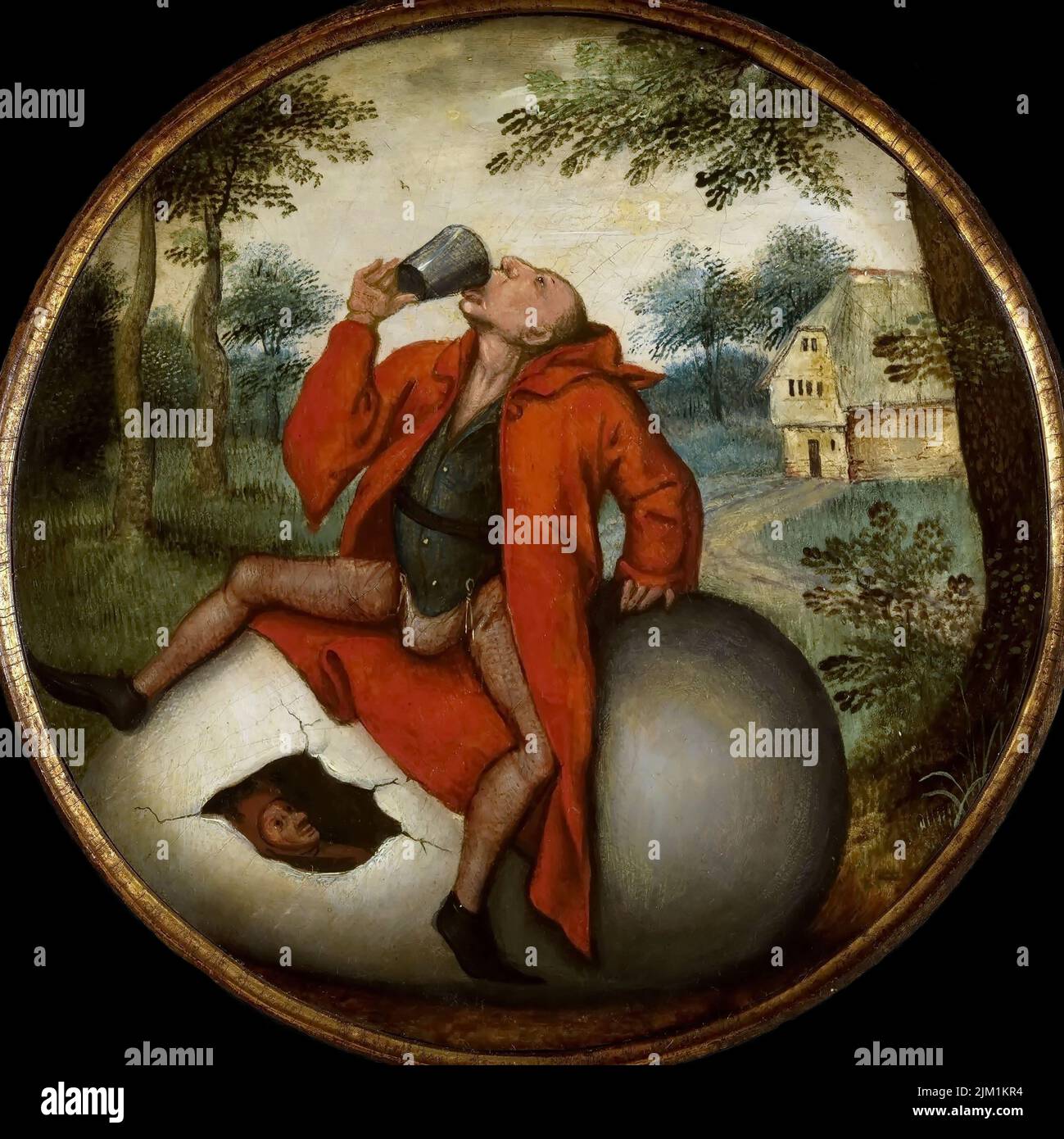 Un proverbe flamand. Musée : Musée royal des Beaux-Arts, Anvers. AUTEUR: PIETER BRUEGHEL LE PLUS JEUNE. Banque D'Images