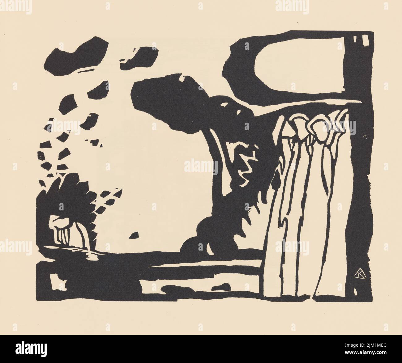 Improvisation 19. De Klänge (sons). Musée : COLLECTION PRIVÉE. Auteur: Wassily Vasilyevitch Kandinsky. Banque D'Images