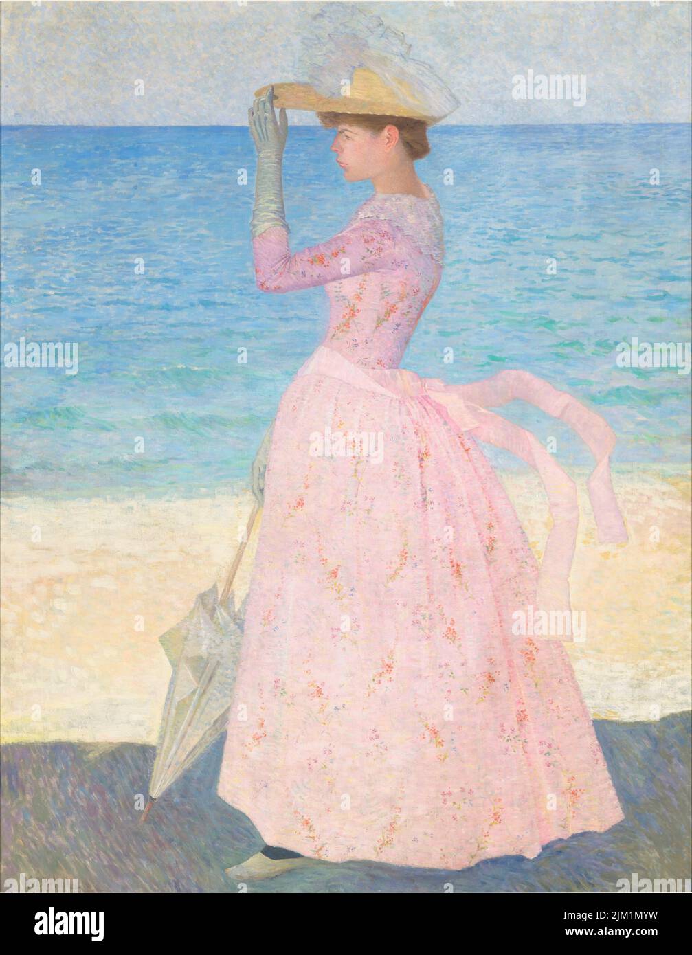 Femme avec un parasol. Musée : Musée d'Orsay, Paris. Auteur: ARISTIDE MAILLOL. Banque D'Images