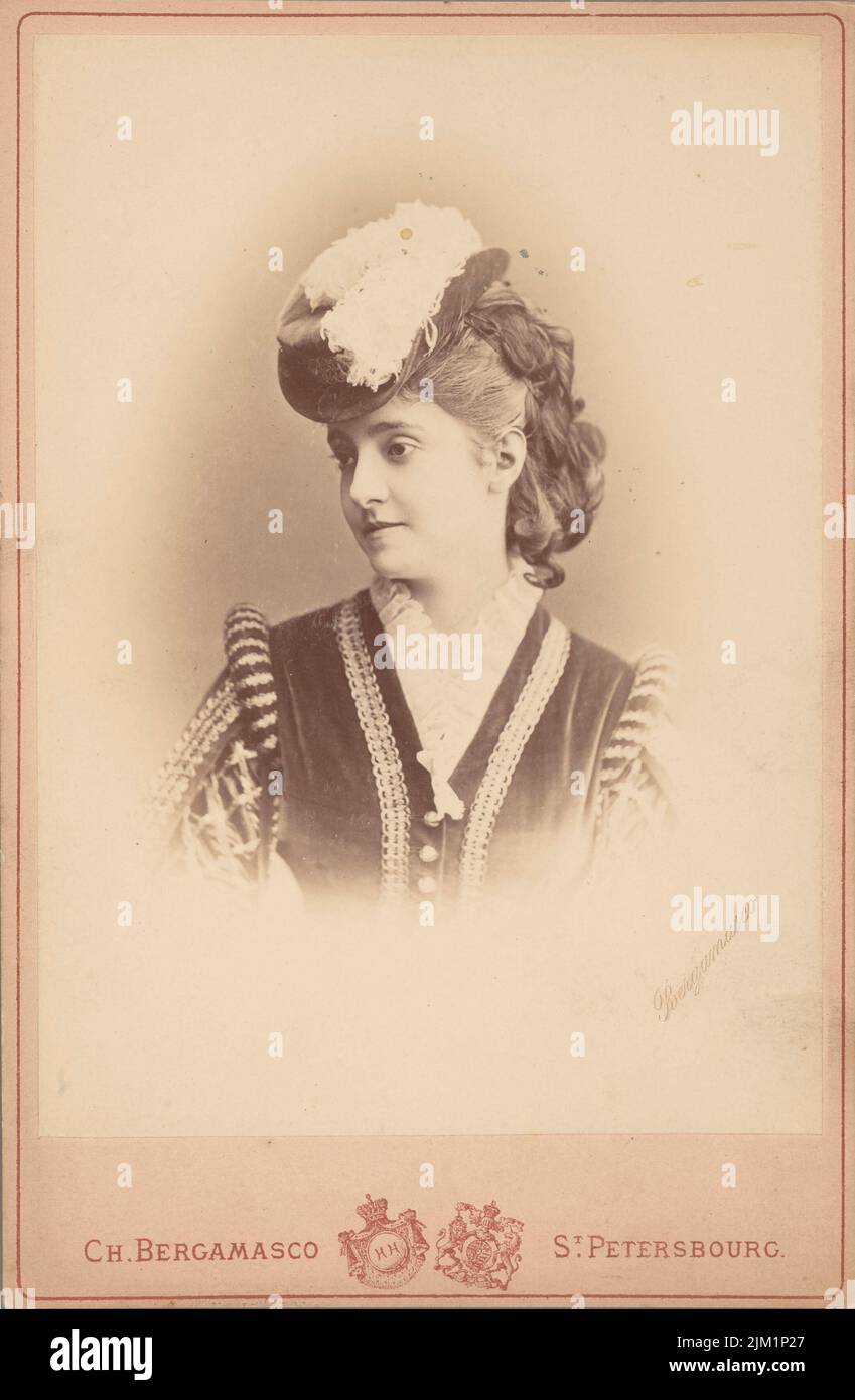 Portrait de la chanteuse d'opéra Adelina Patti (1843-1919). Musée : COLLECTION PRIVÉE. Auteur: Charles Bergamasco (Karl). Banque D'Images