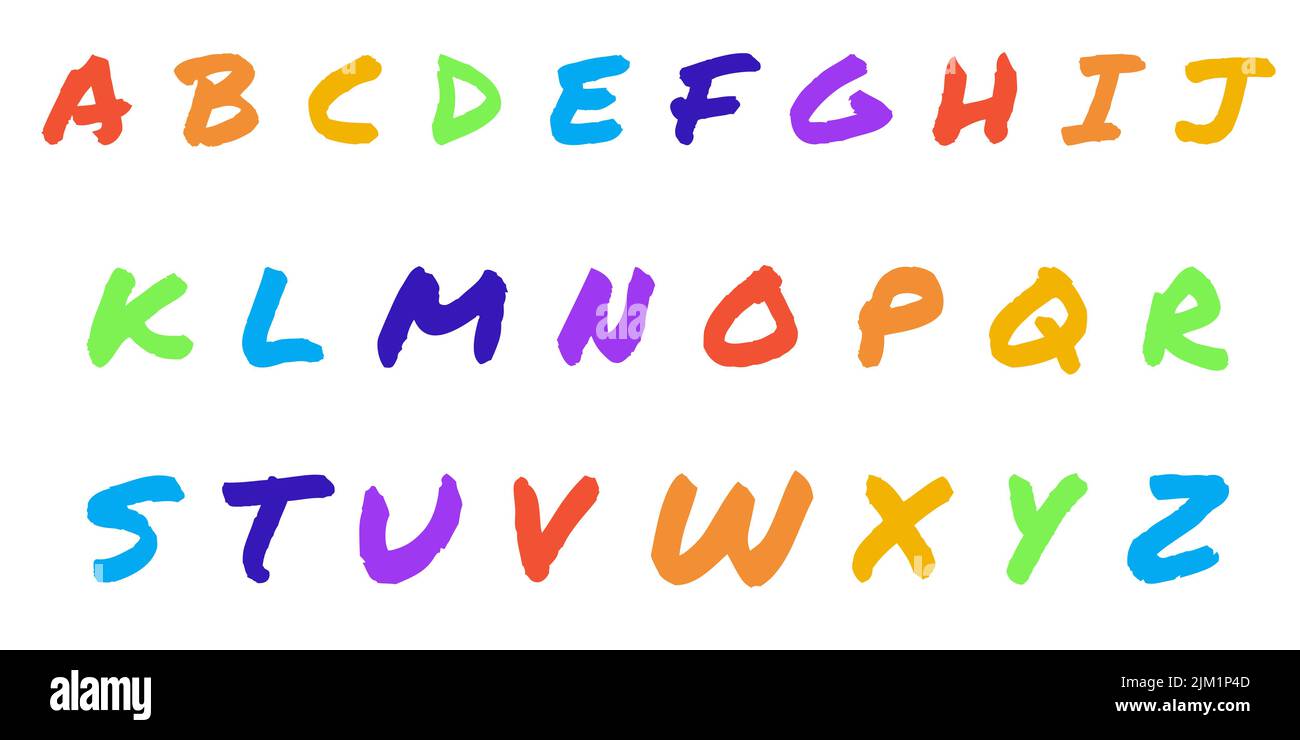 polices de caractères a à z de petites lettres de l'alphabet en papier coloré. Illustration de Vecteur