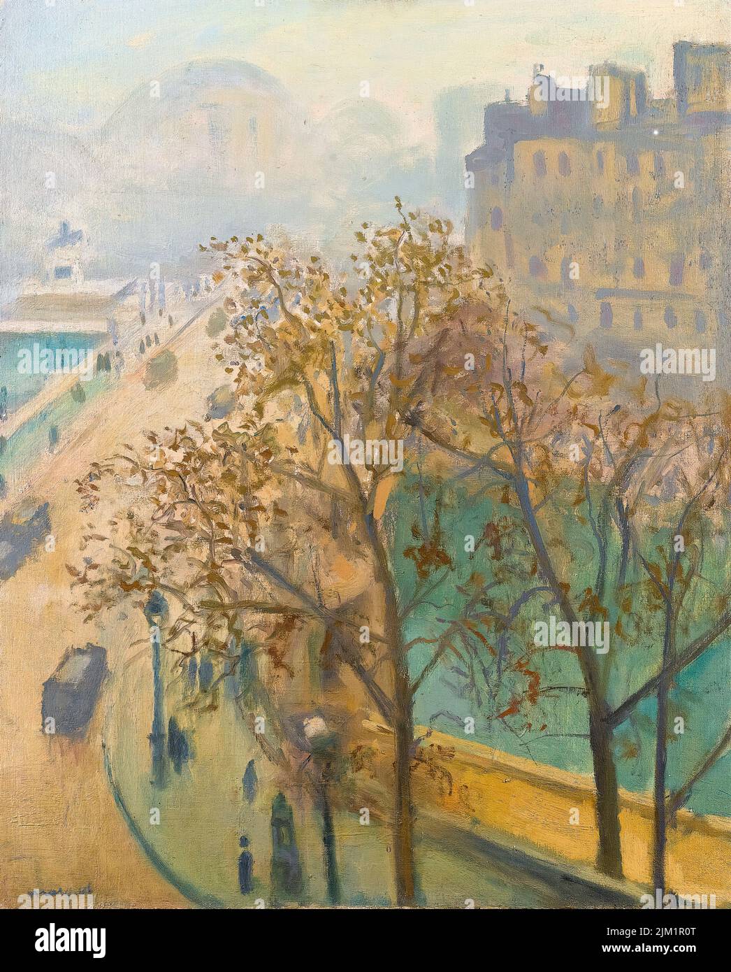 Peinture Albert Marquet, le Pont-neuf, Brume d’automne, huile sur toile, 1938 Banque D'Images