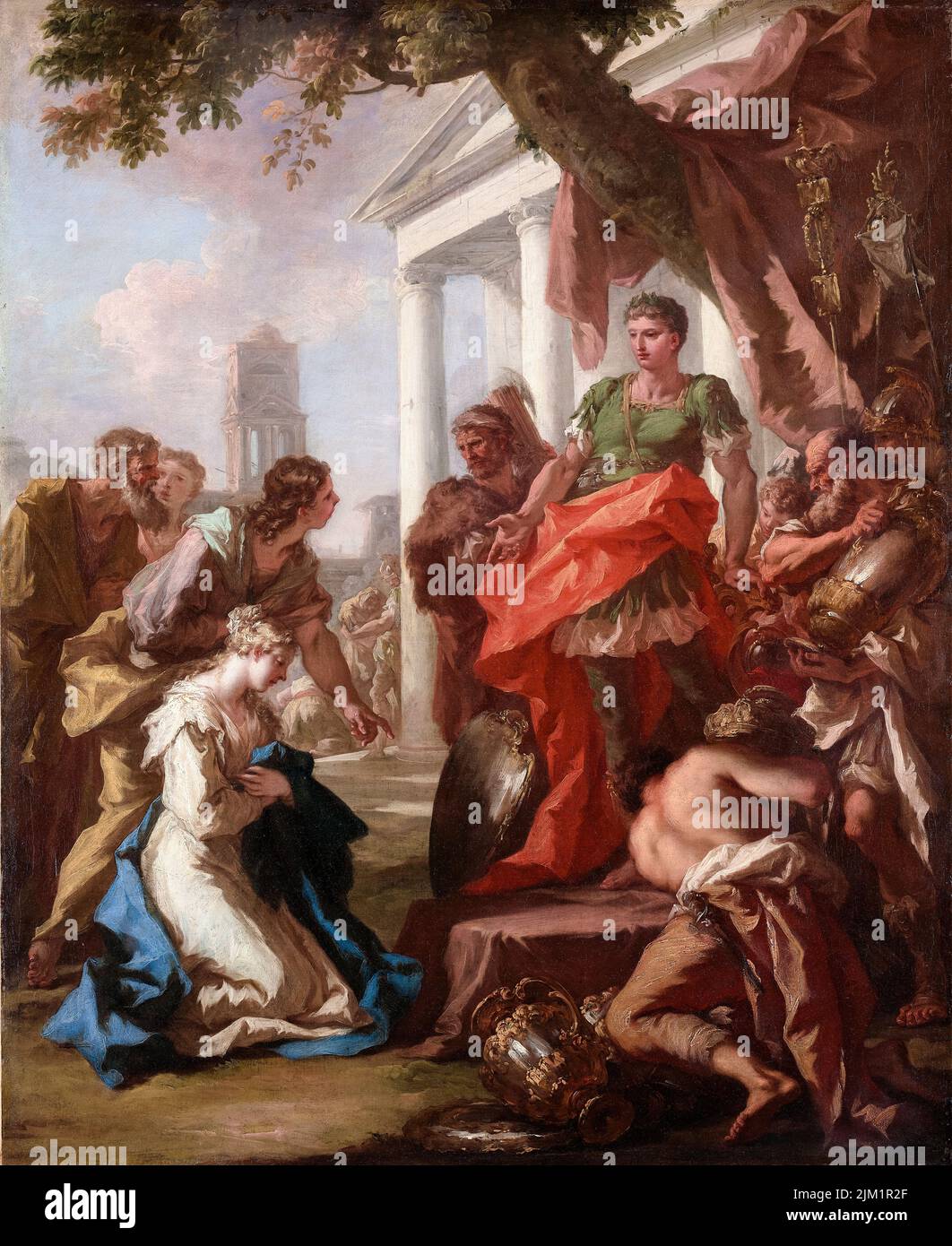 La continuité de Scipio, peinture à l'huile sur toile par Giovanni Antonio Pellegrini, vers 1710 Banque D'Images