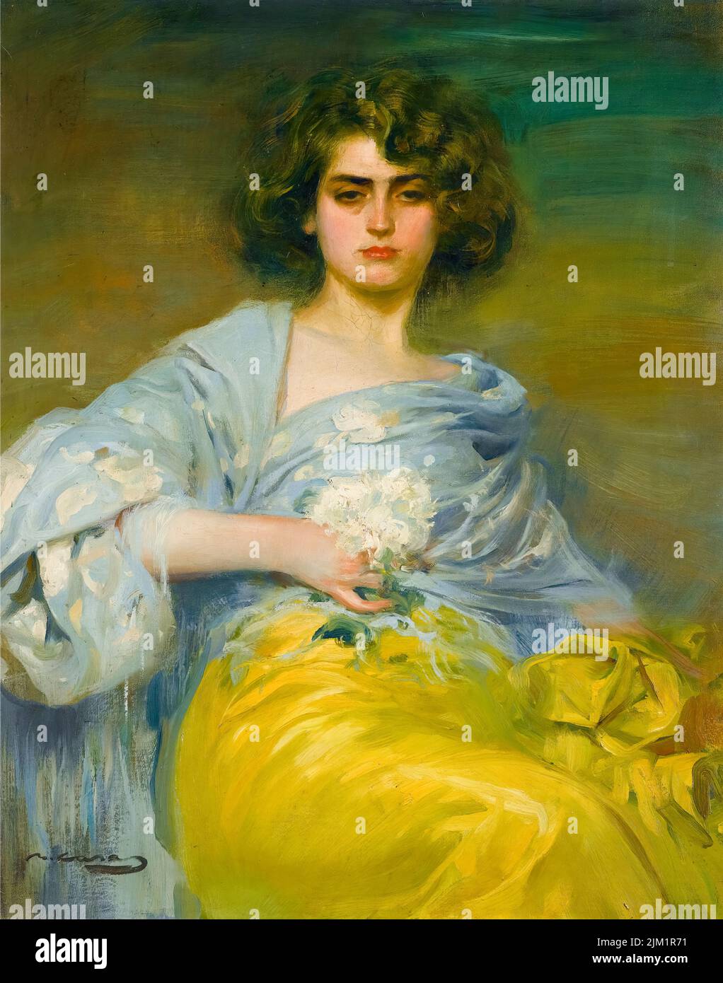 Ramon Casas, Julia, (Júlia Peraire i Ricarte, 1888-1941, épouse de l'artiste), portrait peint à l'huile sur toile, 1908 Banque D'Images