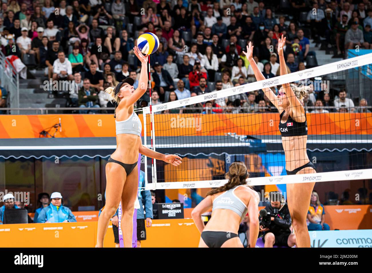 BIRMINGHAM, ROYAUME-UNI. 03rd août 2022. Alice Zeimann, Shaunna Polley (NZL) participe à la compétition de volley-ball de plage féminin lors de Birmingham 2022 - Jeux du Commonwealth à l'arène de Birmingham, mercredi, à 03 août 2022, à BIRMINGHAM, AU ROYAUME-UNI. Credit: Taka Wu/Alay Live News Banque D'Images