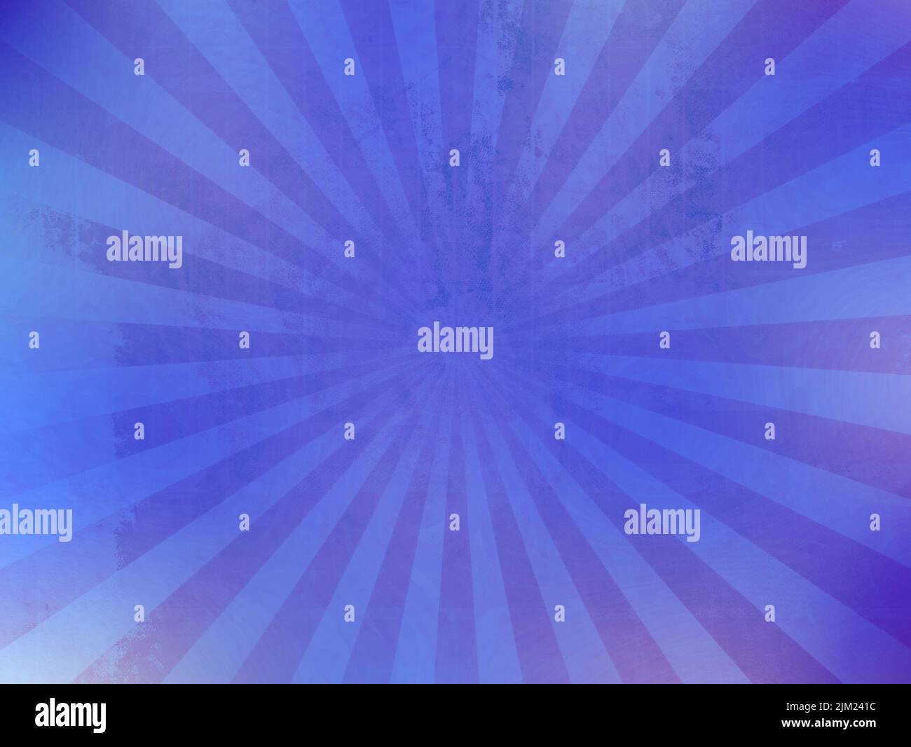 Vieux papier aux rayons géométriques. Motif étoile bleue en rafale. Design vintage. Banque D'Images