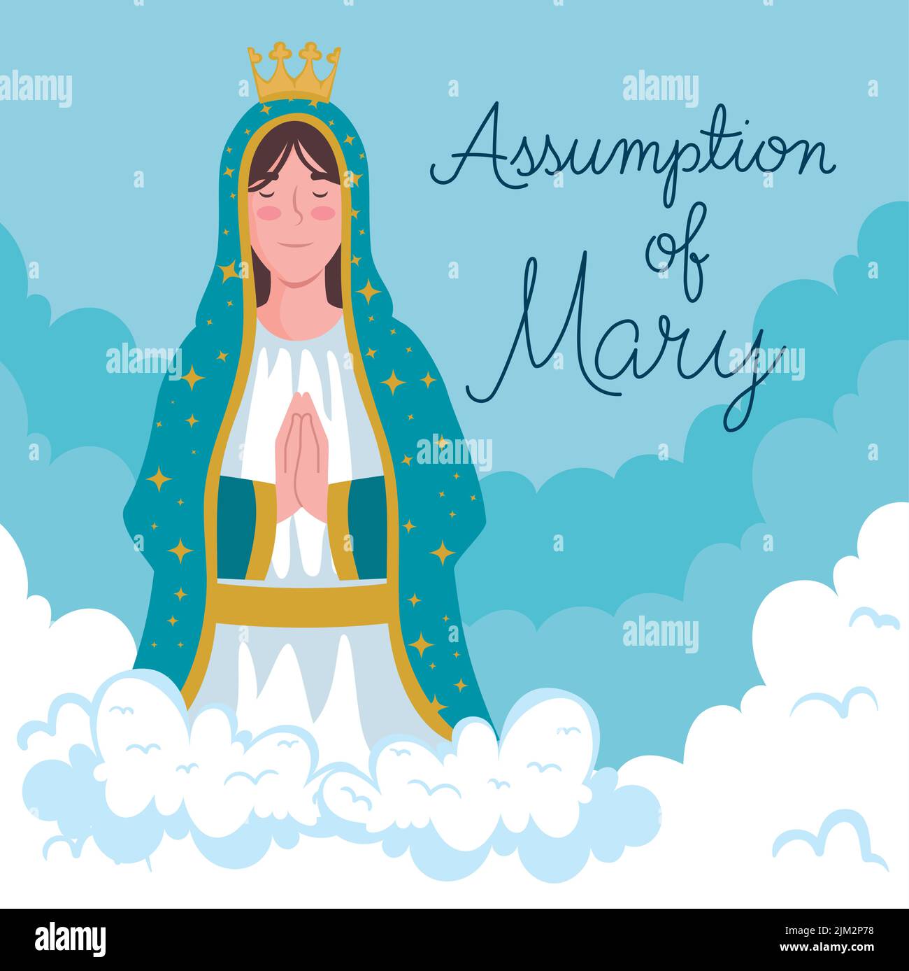affiche assomption de marie Illustration de Vecteur