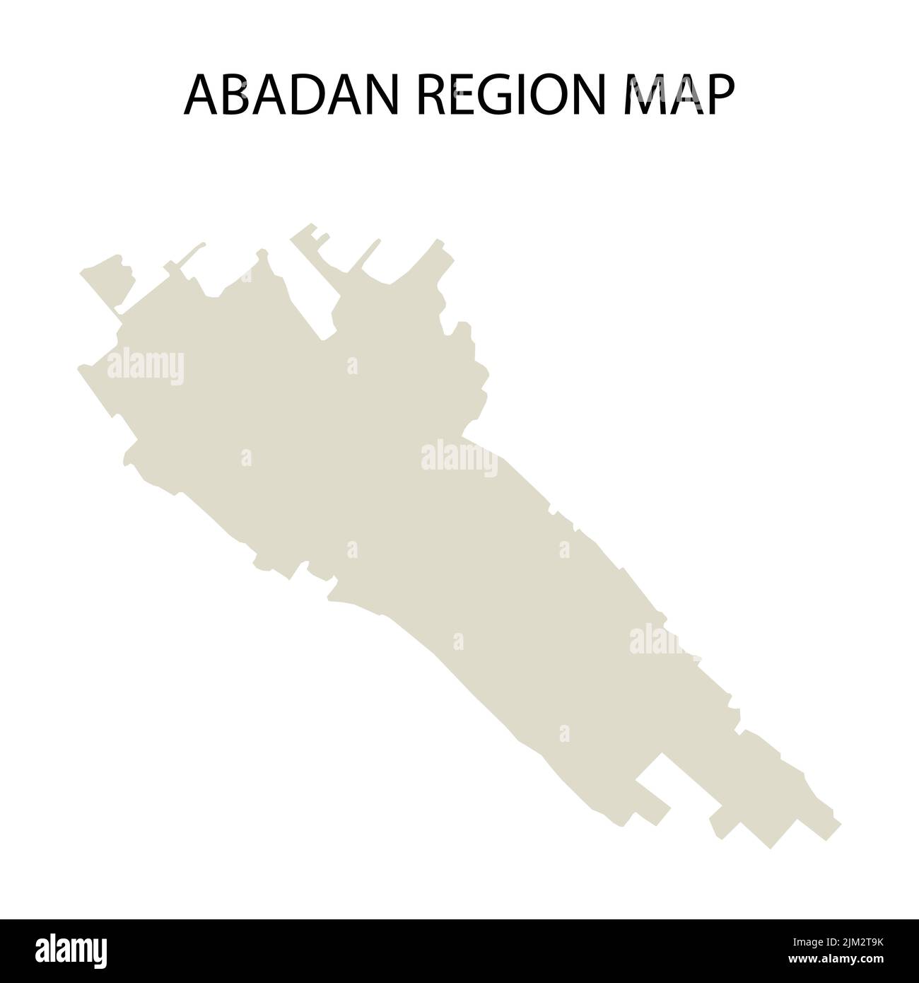 Carte de la région d'Abadan en Iran Illustration de Vecteur