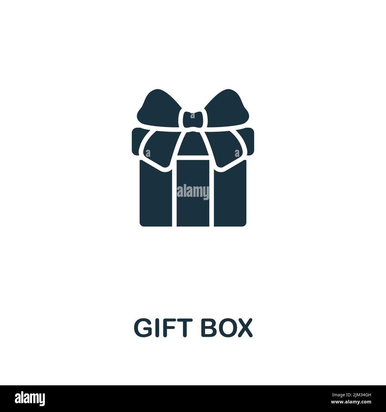 Icône boîte cadeau. Icône de vente au détail monochrome de ligne simple pour les modèles, la conception Web et les infographies Illustration de Vecteur