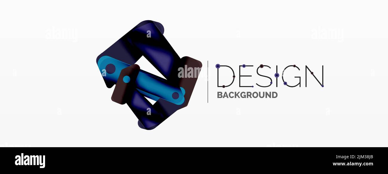 Papier peint géométrique Tech minimal. Arrière-plan abstrait créatif. Illustration vectorielle de bandes de style ruban pour fond d'écran de bannière ou pa d'arrivée Illustration de Vecteur