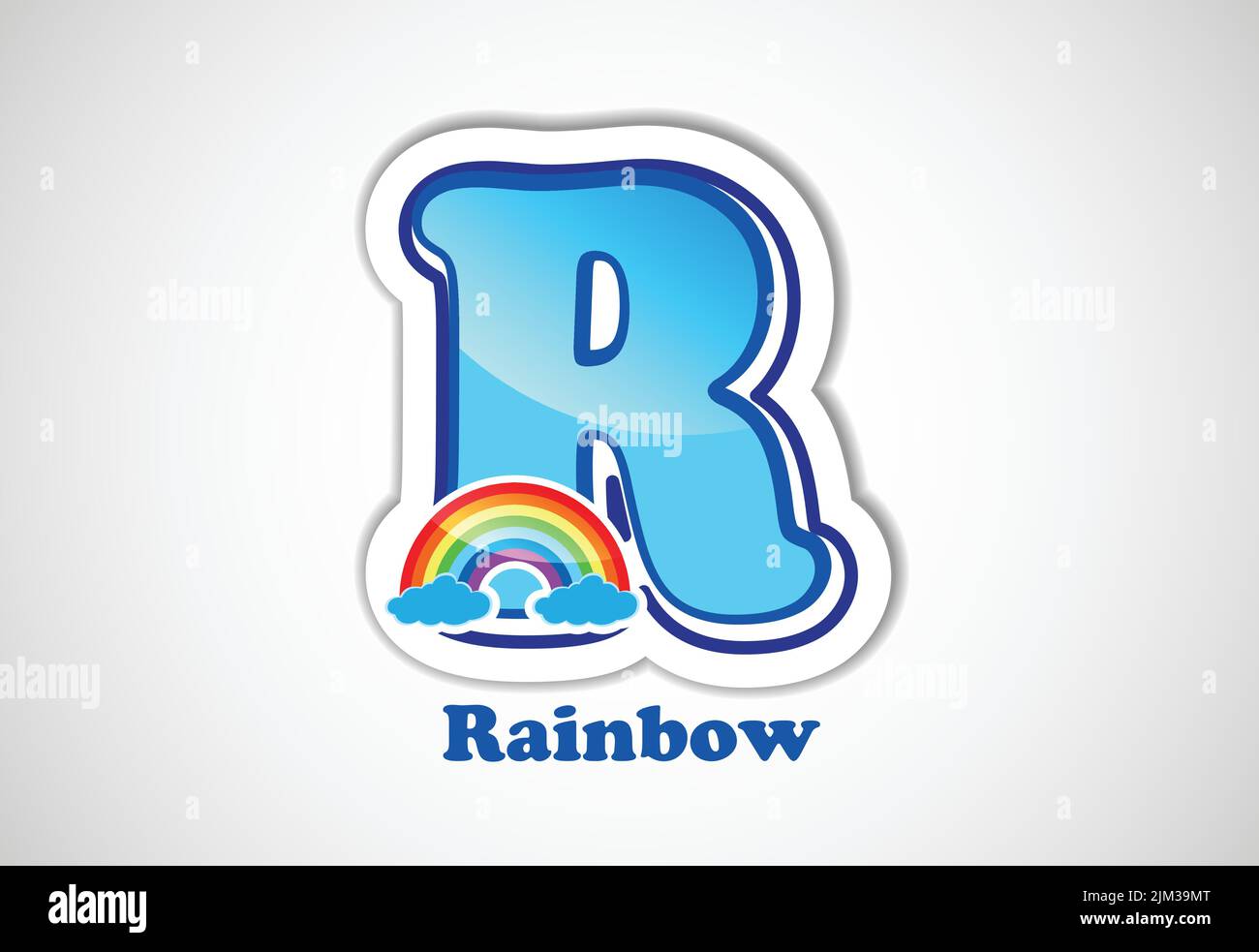 Autocollants alphabet pour enfants. Bon pour les projets d'école et de maternelle. Illustration vectorielle. Illustration de Vecteur