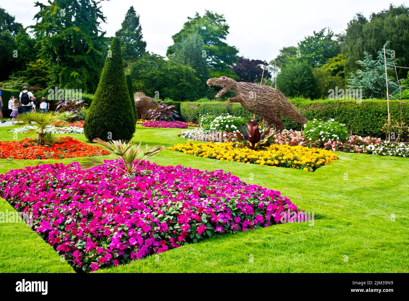 Flower Beds, Holmstead Park, York, Angleterre Banque D'Images