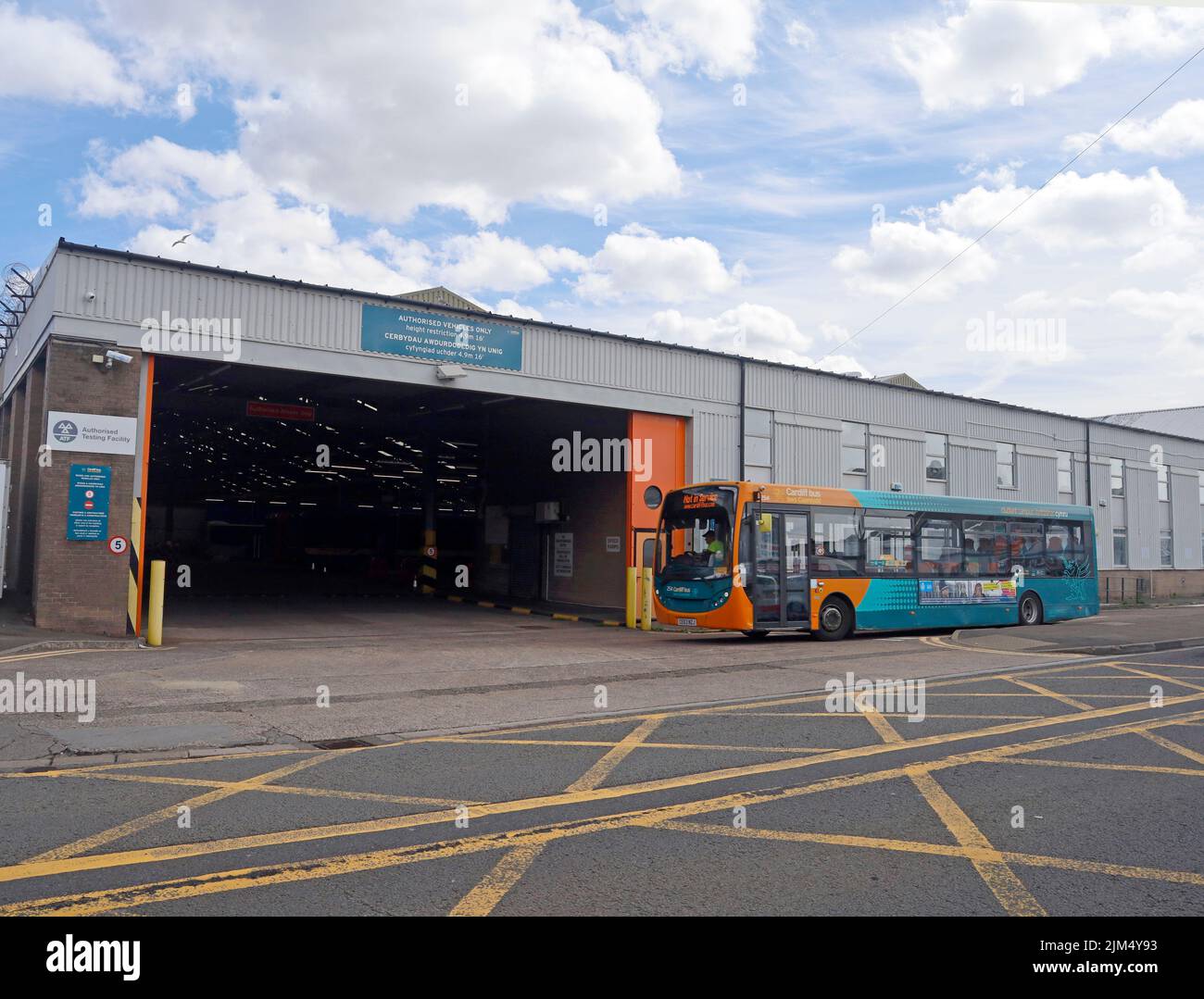 Dépôt de bus de Cardiff, Sloper Road, Cardiff. Août 2022 Banque D'Images