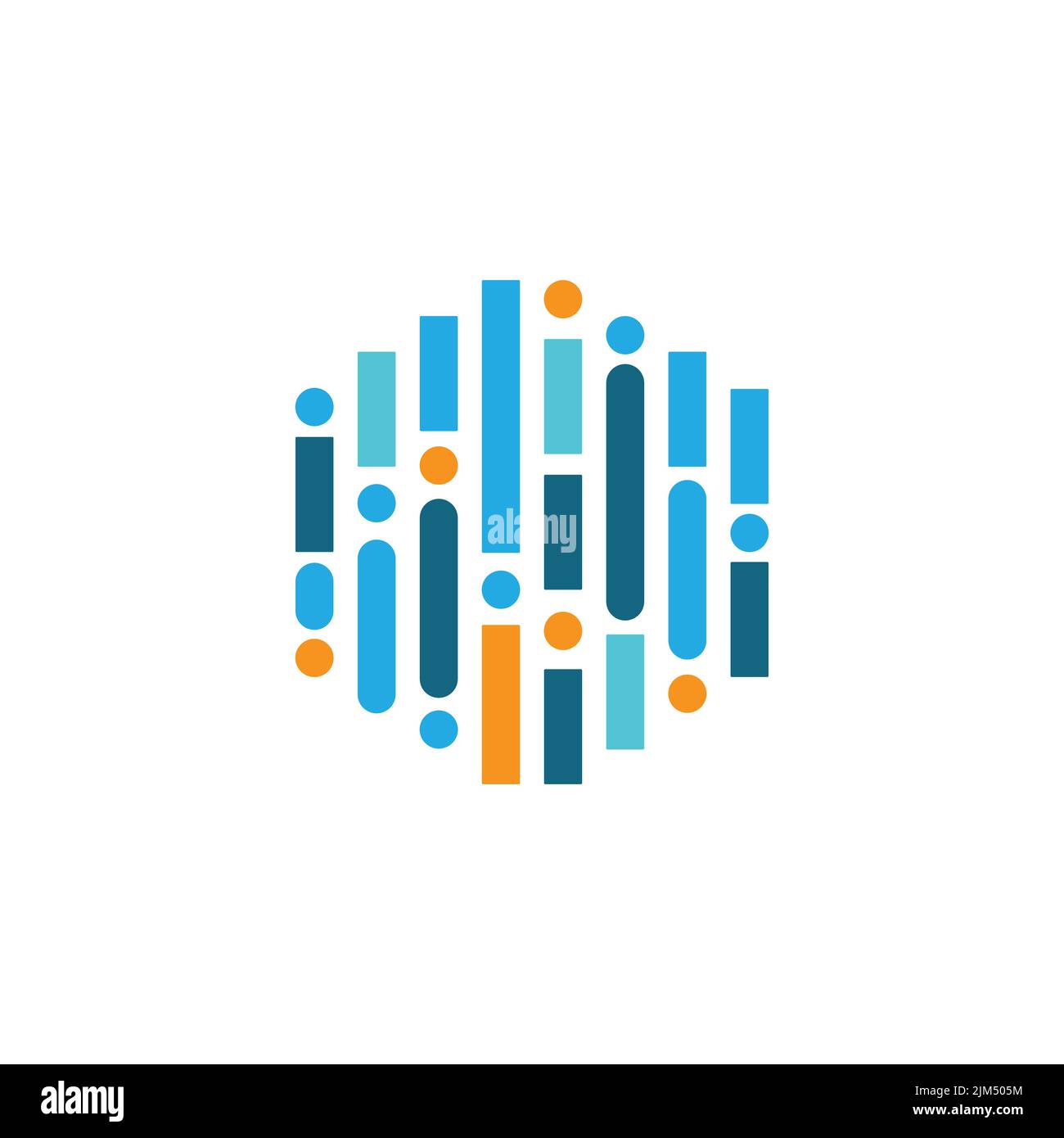Logo de la technologie HEXAGON avec circuit de ligne. Image vectorielle de conception de logo hexagonal créatif Illustration de Vecteur