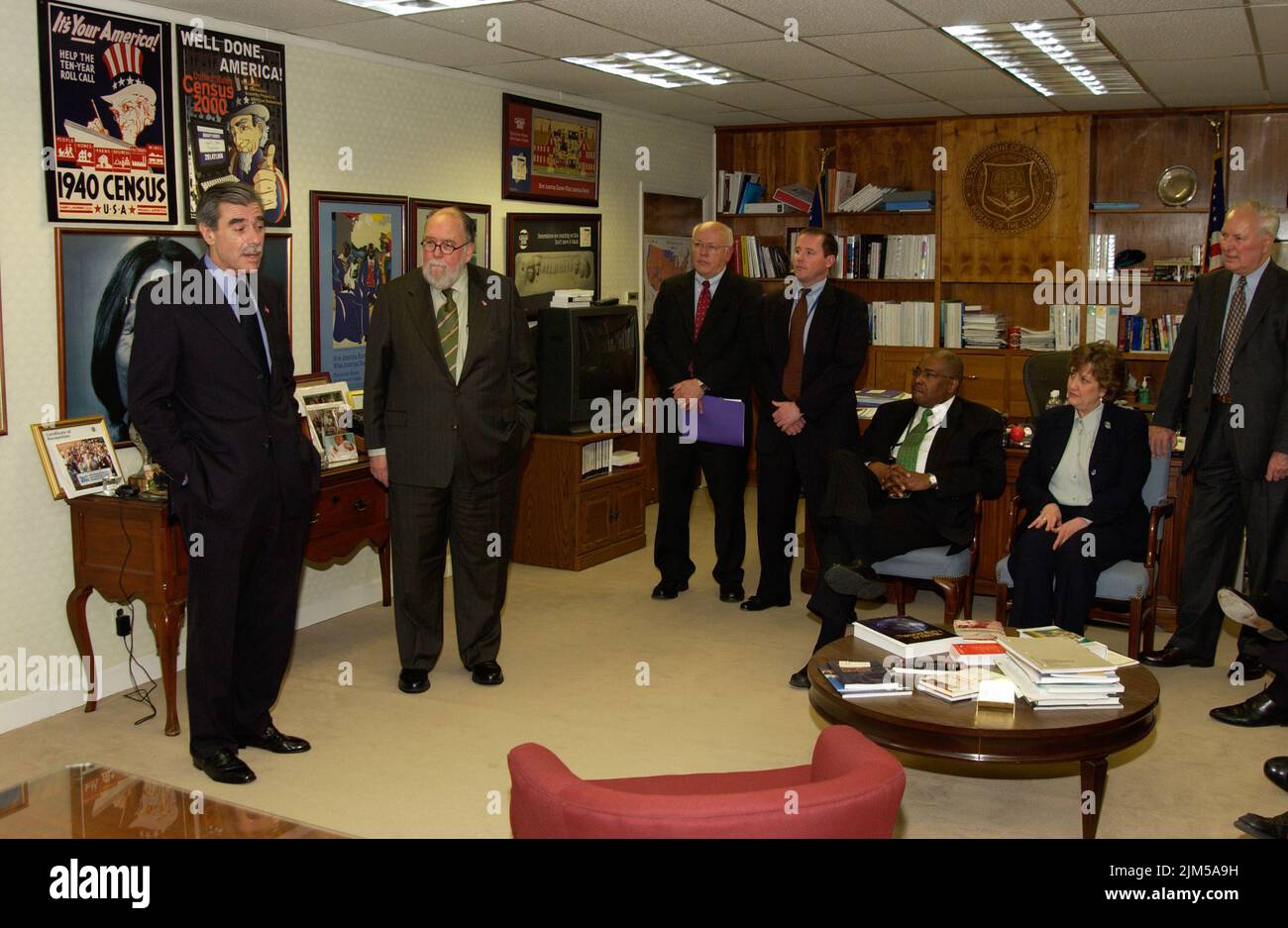 Bureau du secrétaire - visite du bureau du recensement Banque D'Images